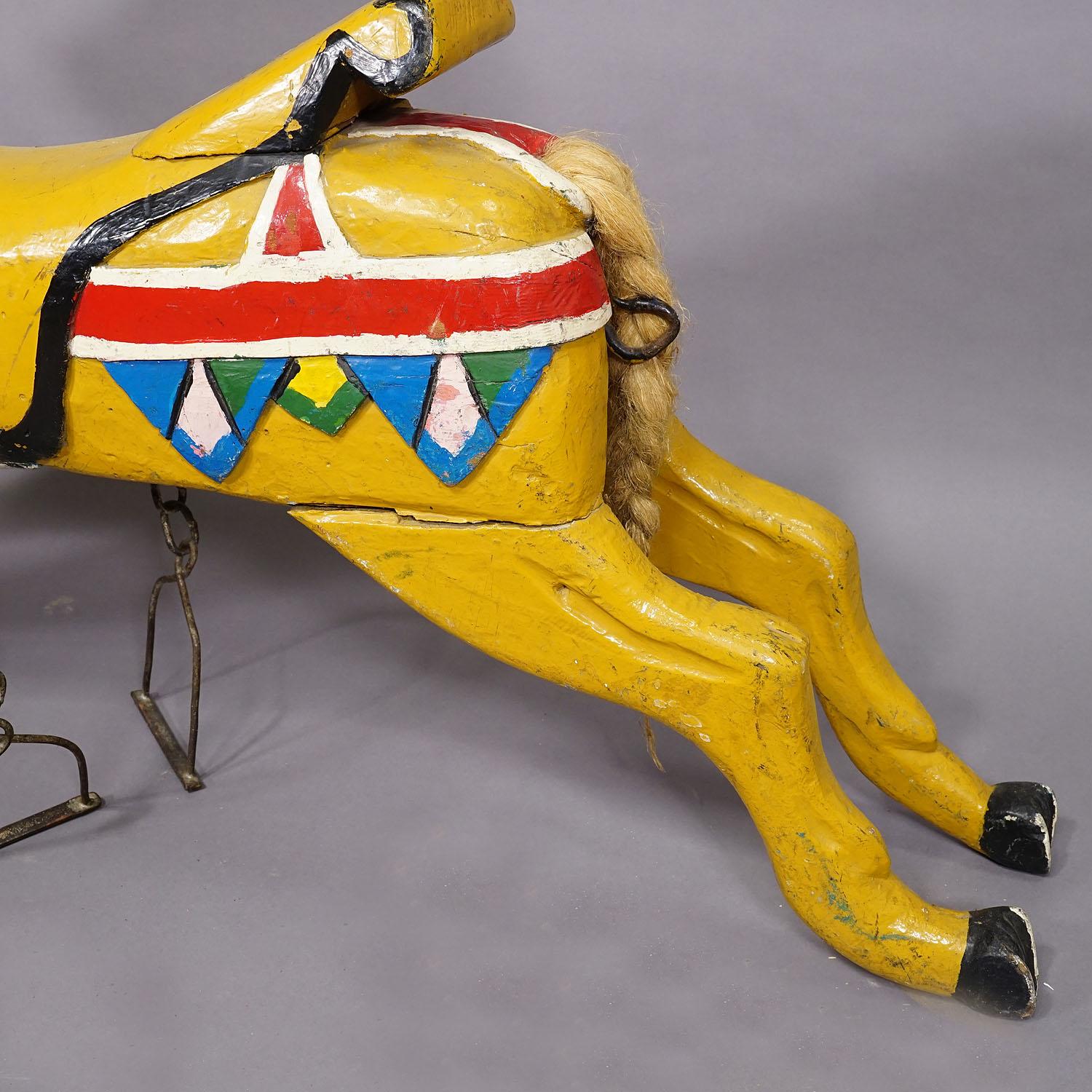 Wood Rare Antique Children Carousel Horse, Germany early 20th Century For Sale