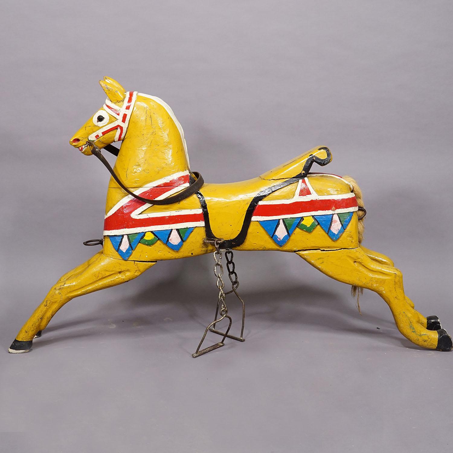 Rare Antique Children Carousel Horse, Germany early 20th Century For Sale 3
