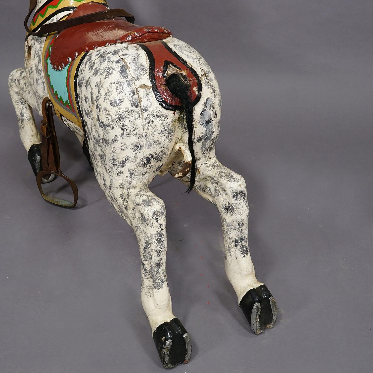 Rare Antique Children Carousel Horse, Germany early 20th Century For Sale 3