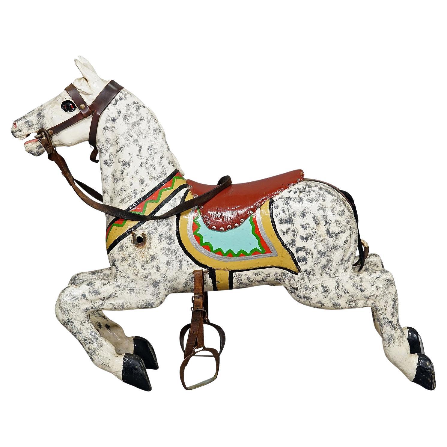 Rare Antique Children Carousel Horse, Germany early 20th Century