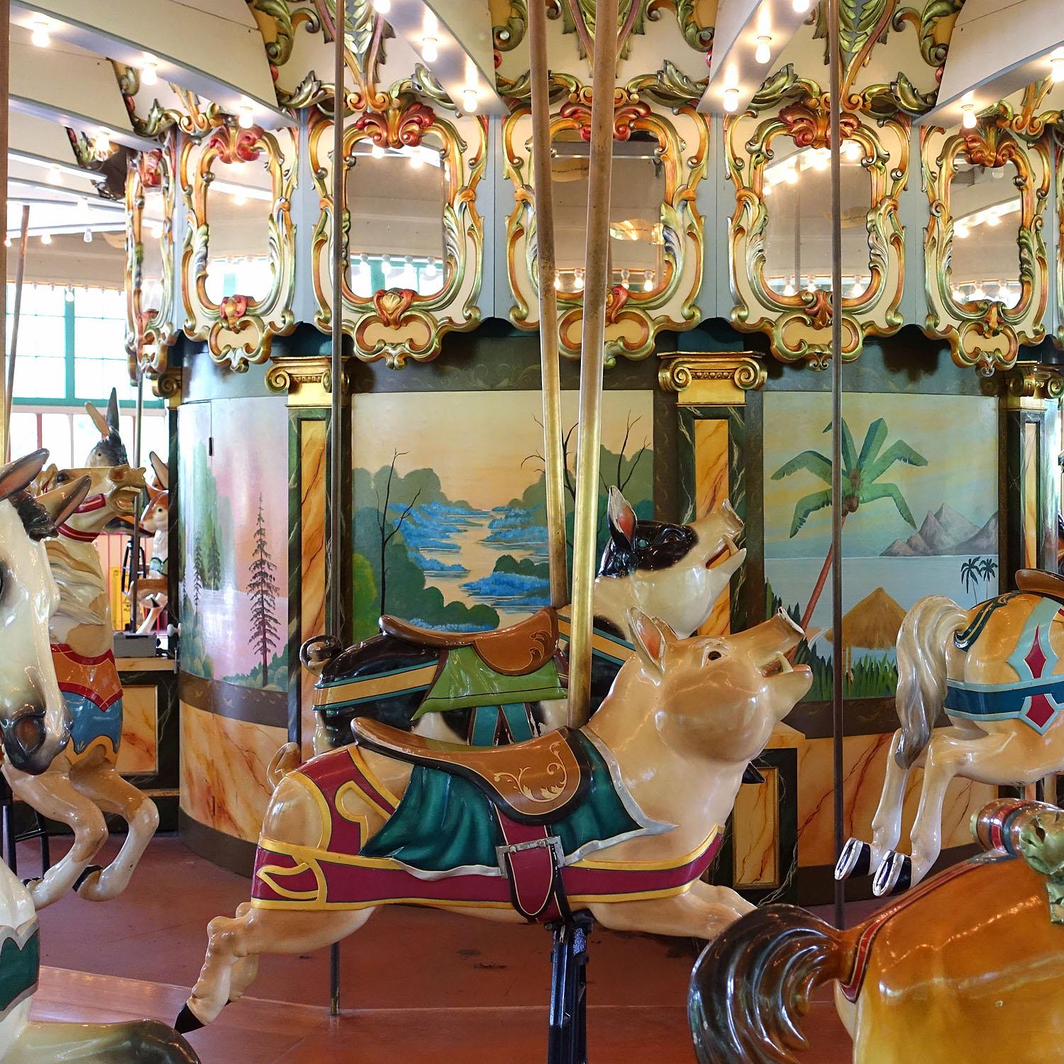 Rare Antique Children Carousel Pig, Germany ca. 1920s For Sale 4