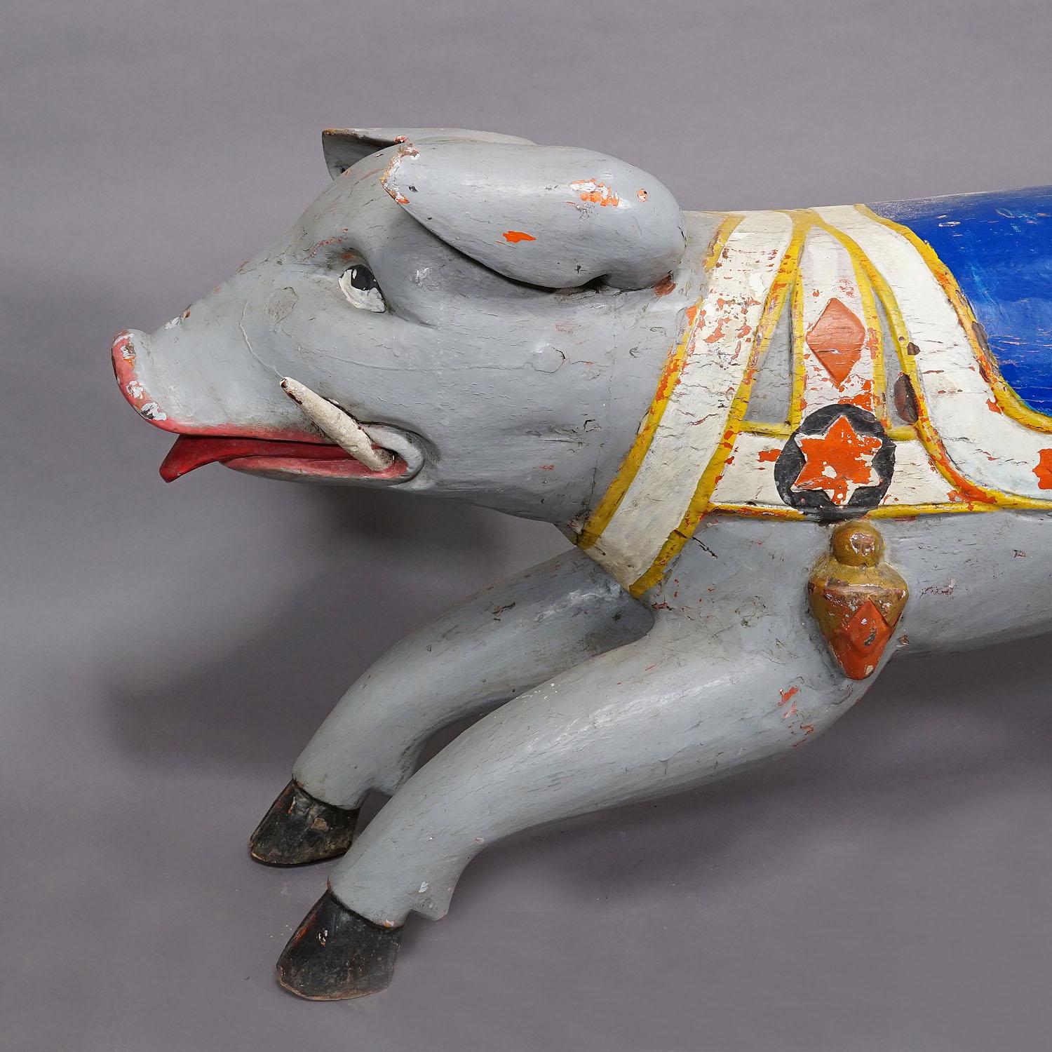 Other Rare Antique Children Carousel Pig, Germany ca. 1920s For Sale