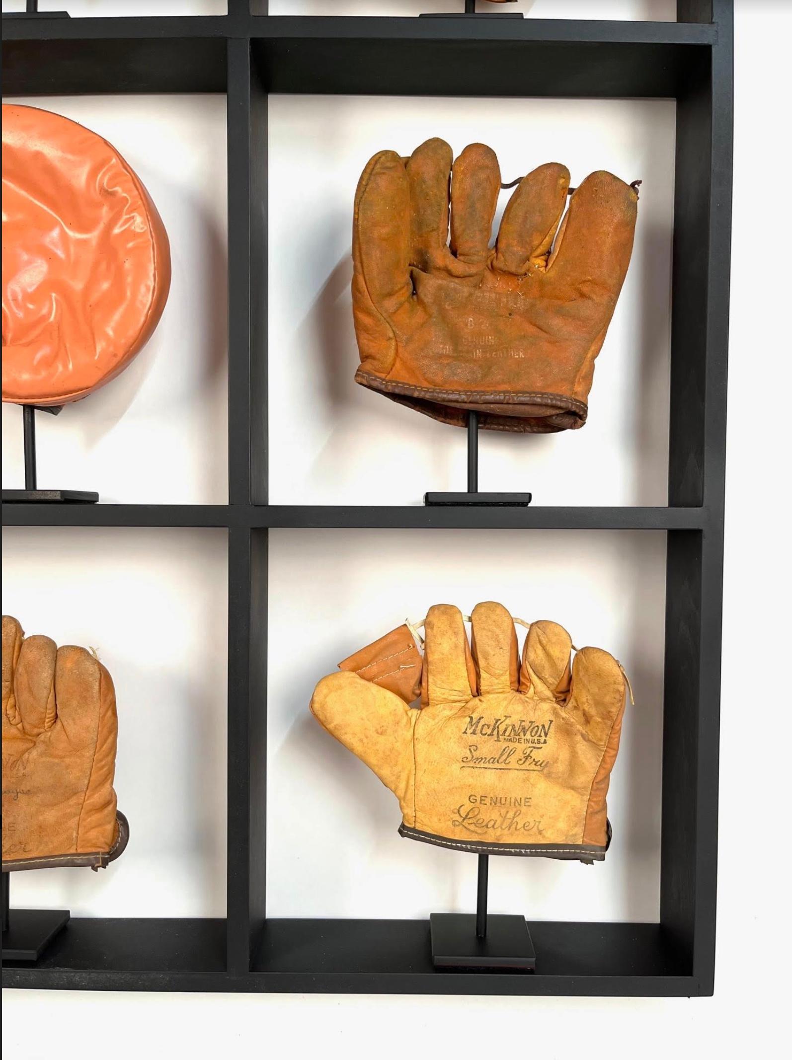 baseball glove display wall
