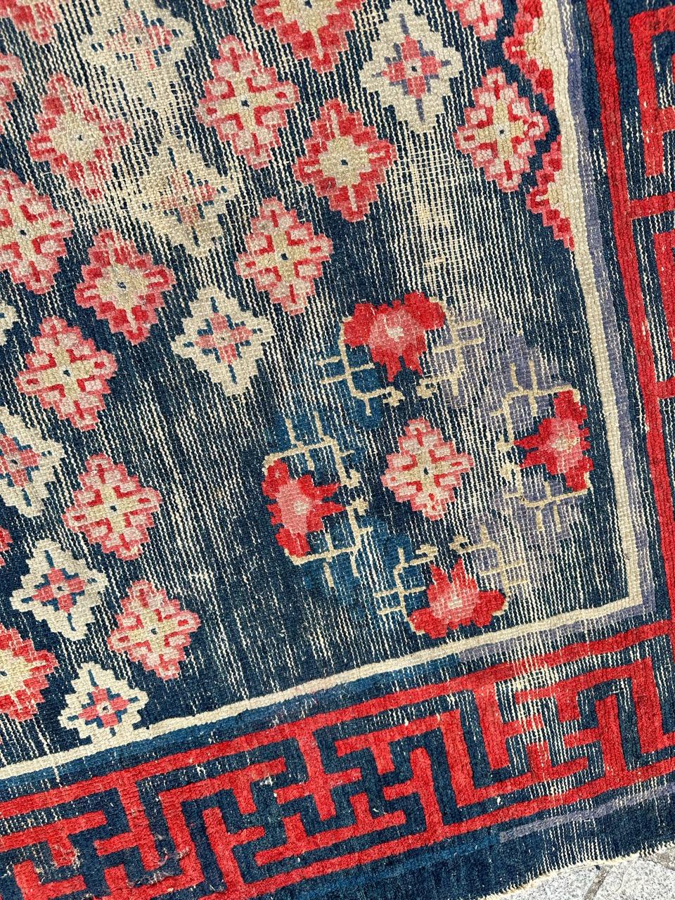 Rare antique Chinese collector rug For Sale 3