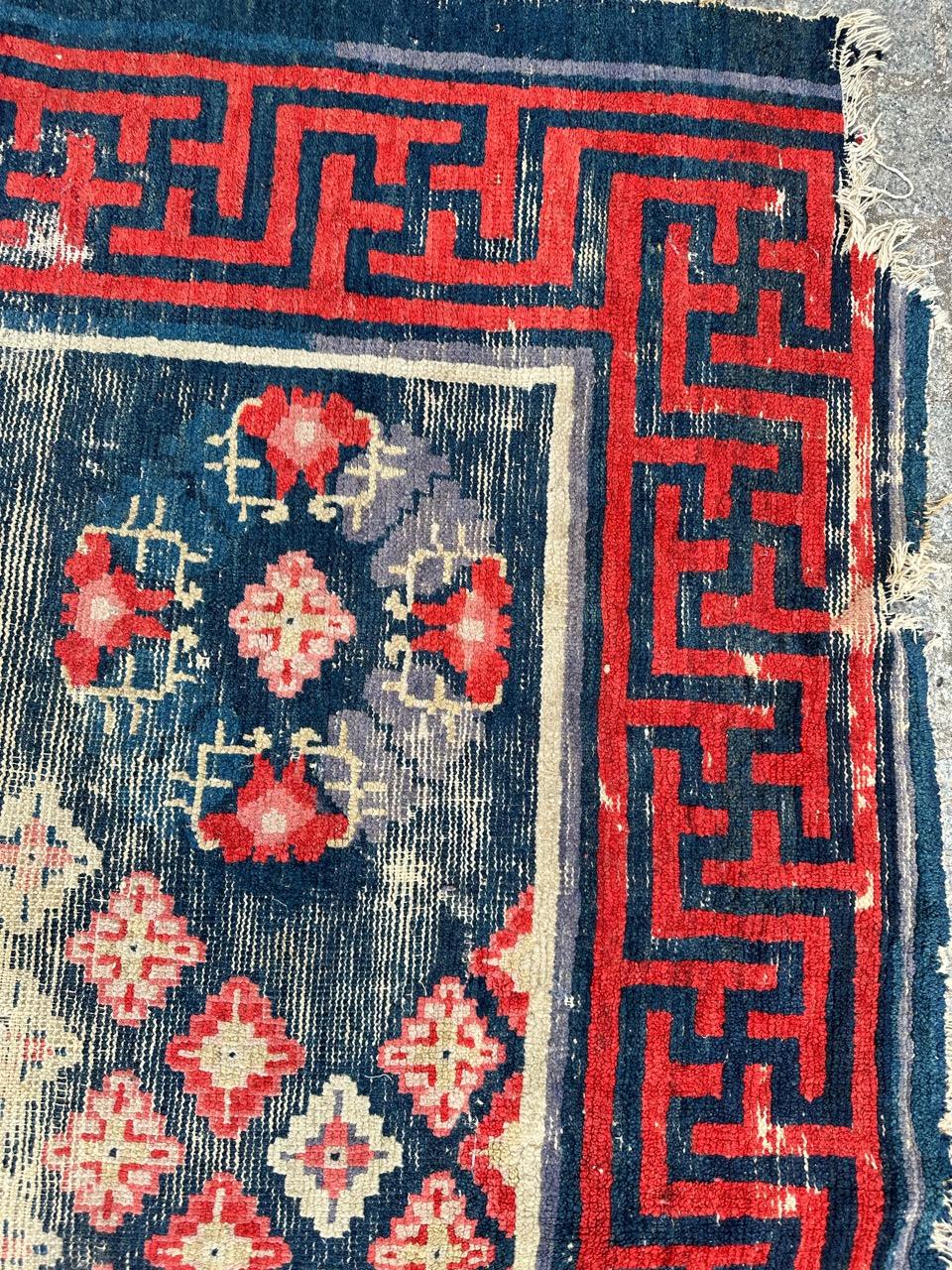 Rare antique Chinese collector rug For Sale 5