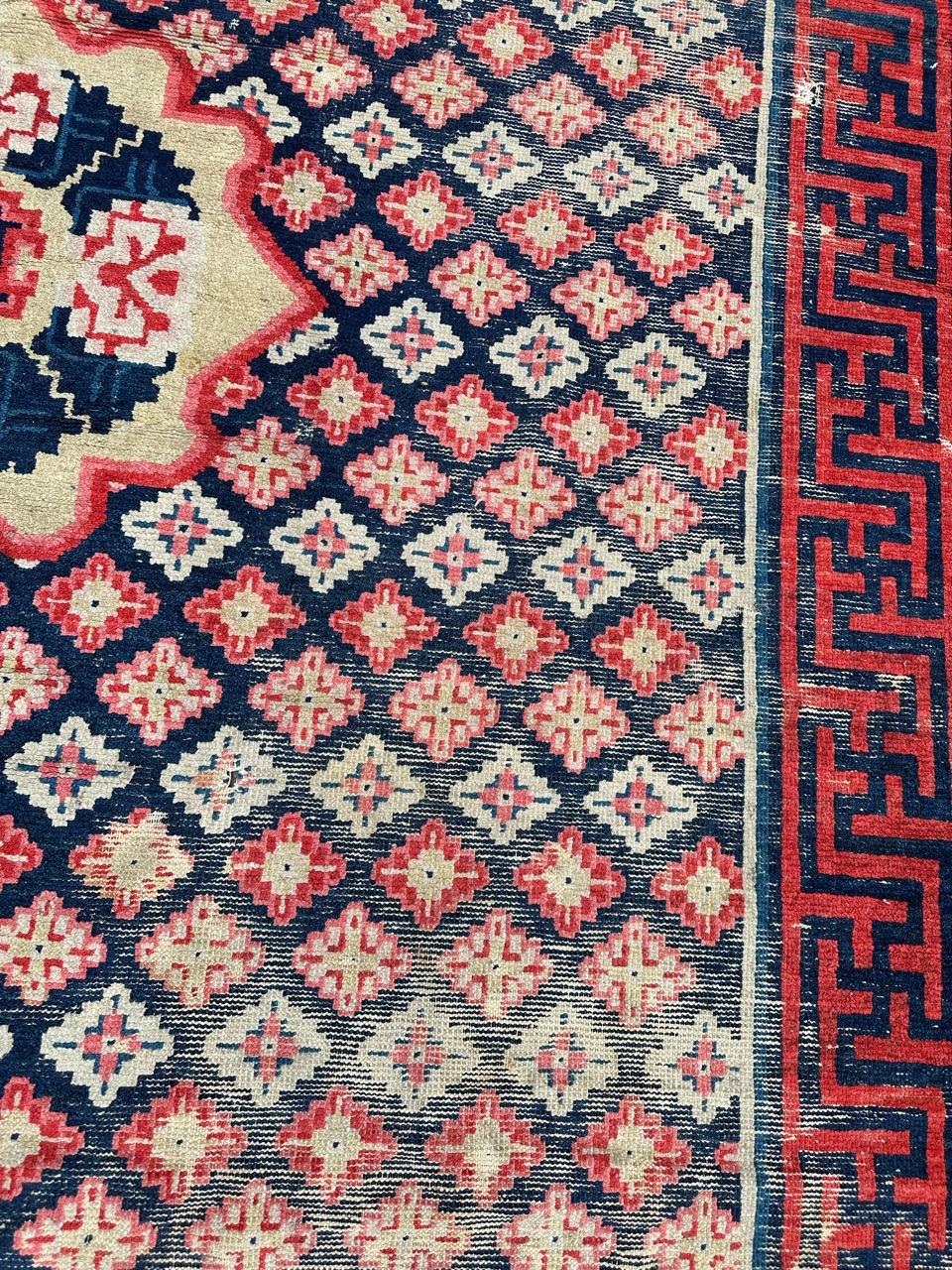Rare antique Chinese collector rug For Sale 6