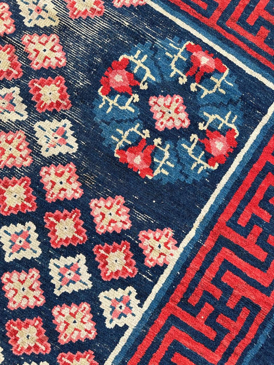 Rare antique Chinese collector rug For Sale 9