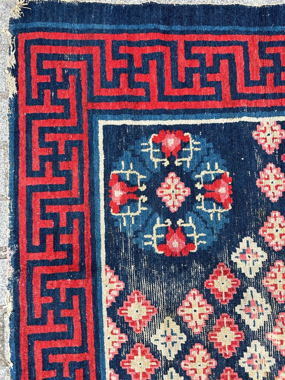 19th Century Rare antique Chinese collector rug For Sale