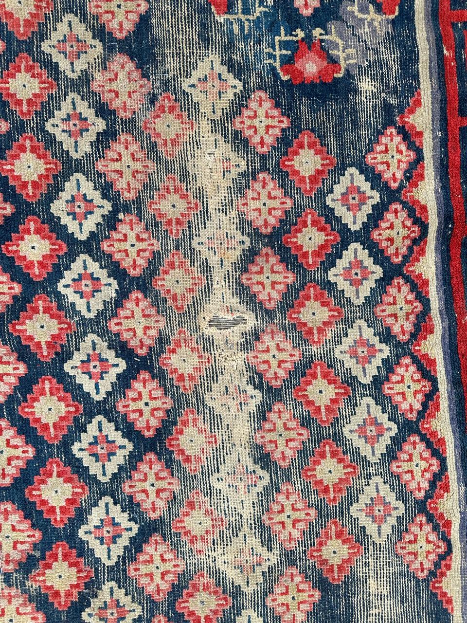 Rare antique Chinese collector rug For Sale 1