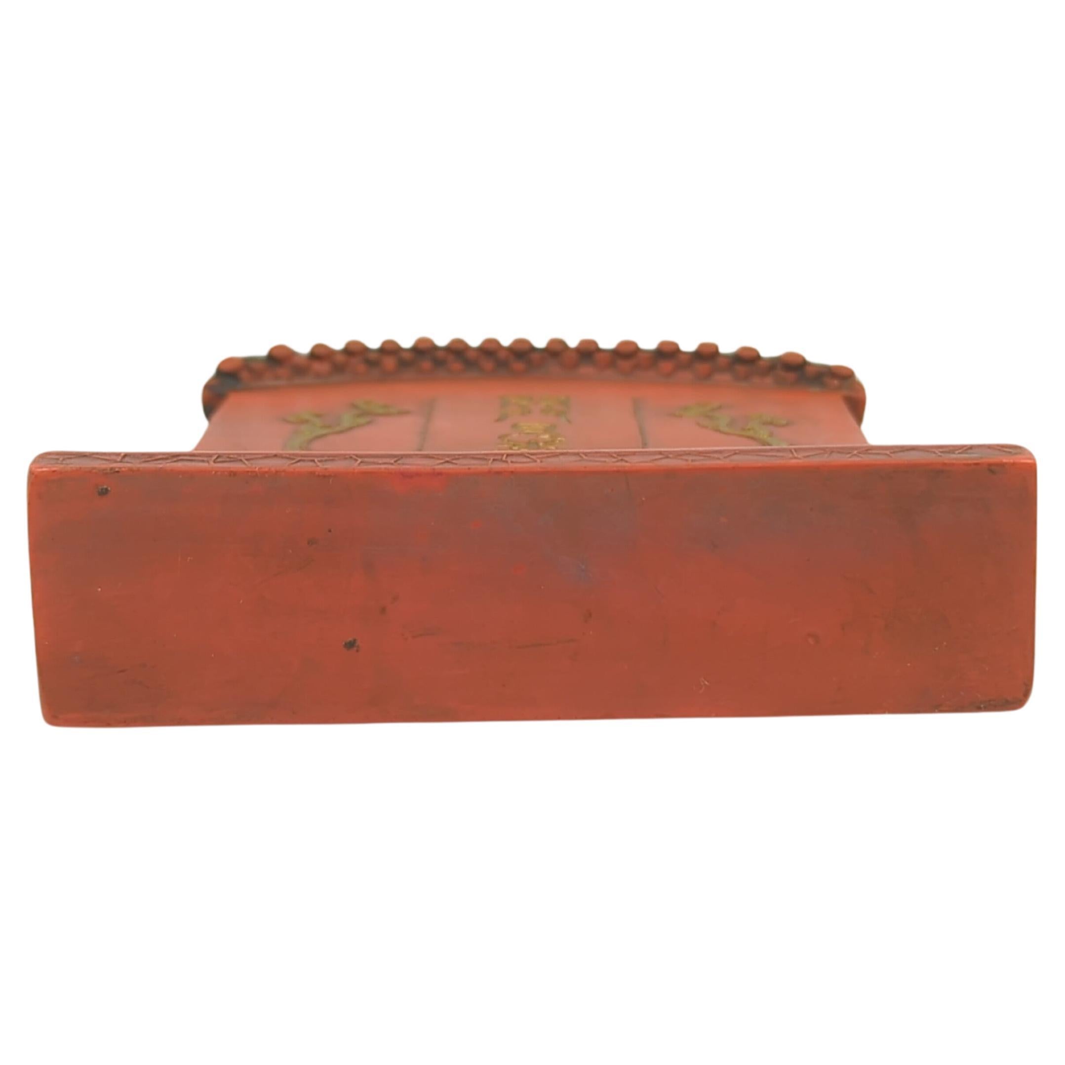 Seltene antike chinesische Qing Guangxu Imperial Style Red Ink Stick mit Box 19c im Angebot 2