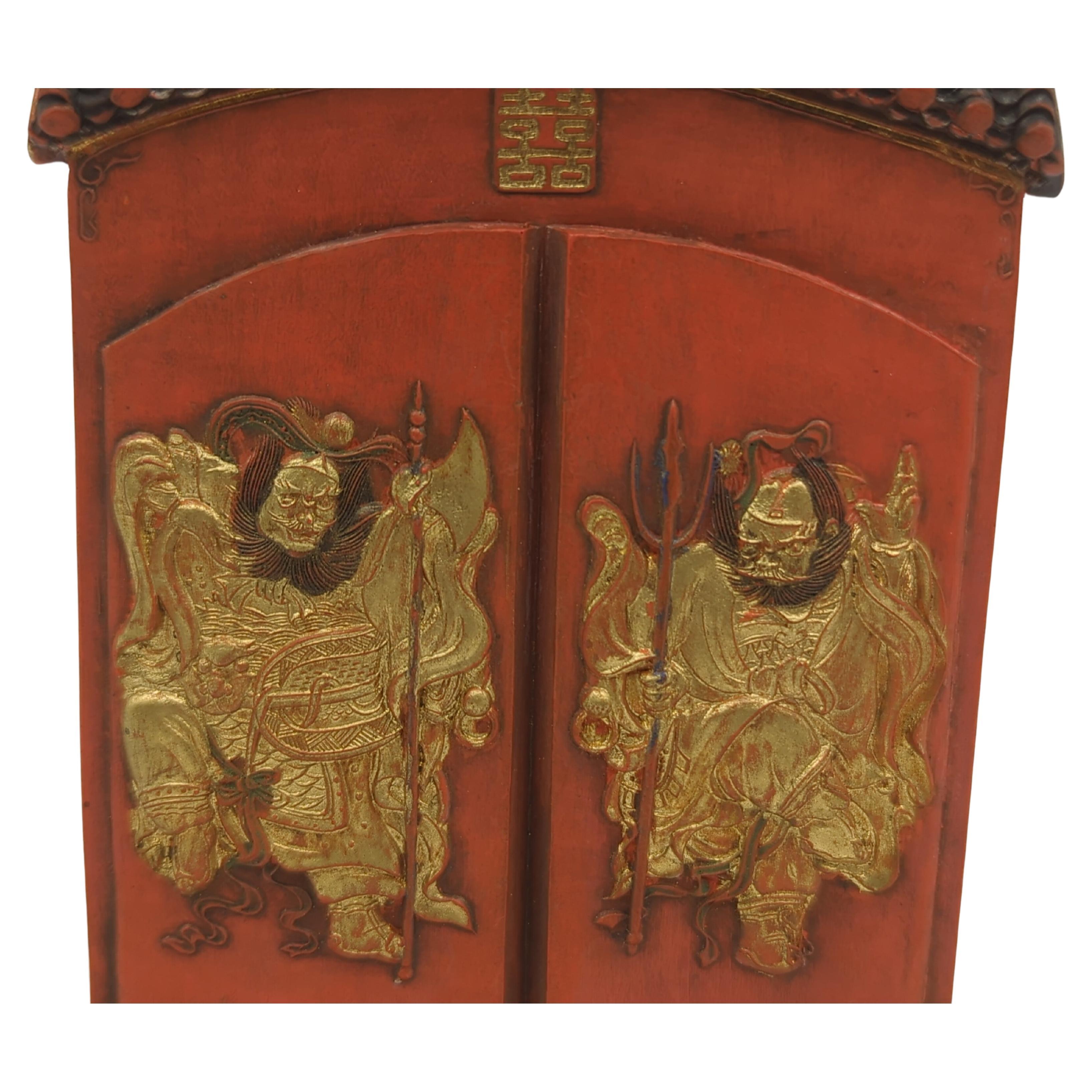 Seltene antike chinesische Qing Guangxu Imperial Style Red Ink Stick mit Box 19c im Angebot 3