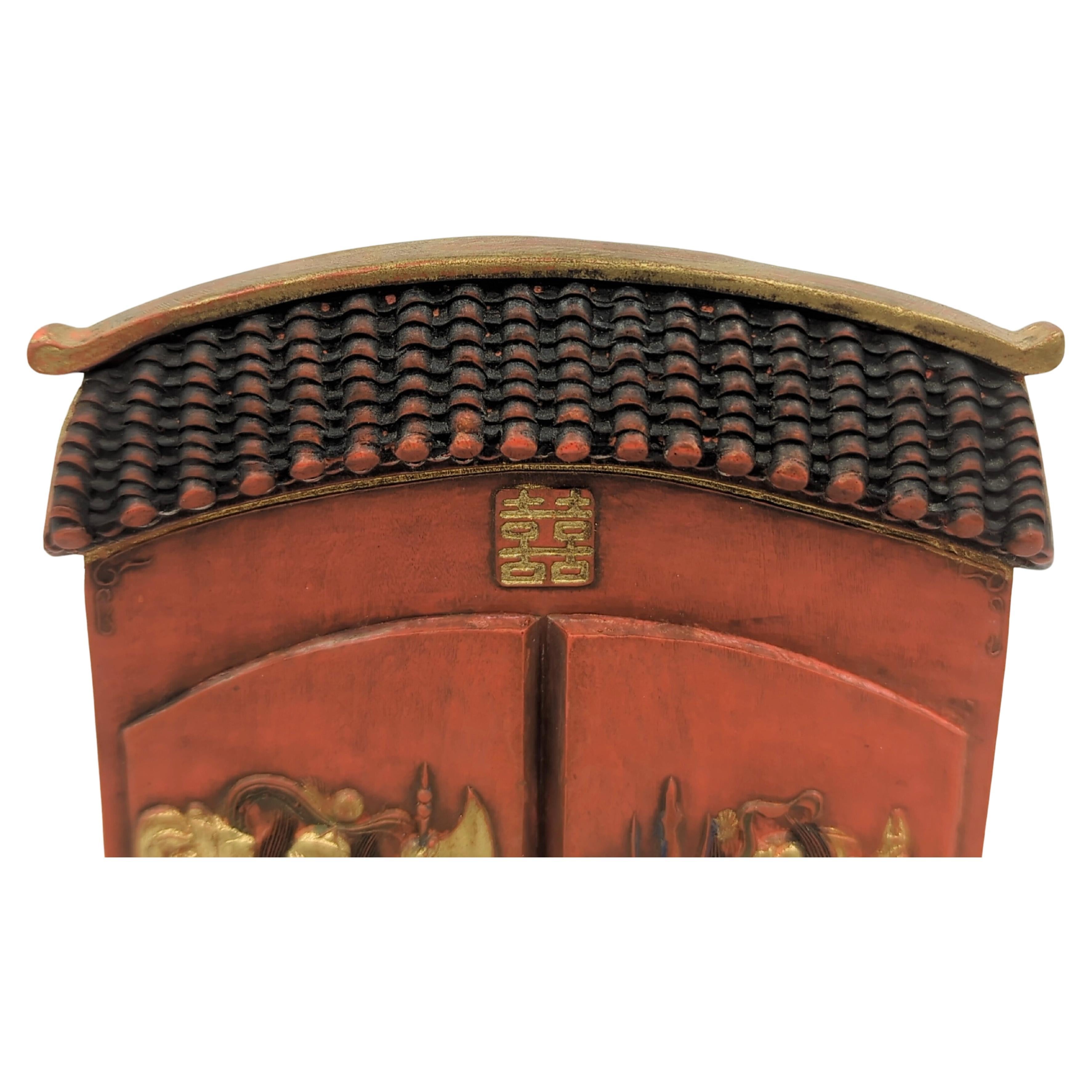 Seltene antike chinesische Qing Guangxu Imperial Style Red Ink Stick mit Box 19c im Angebot 6