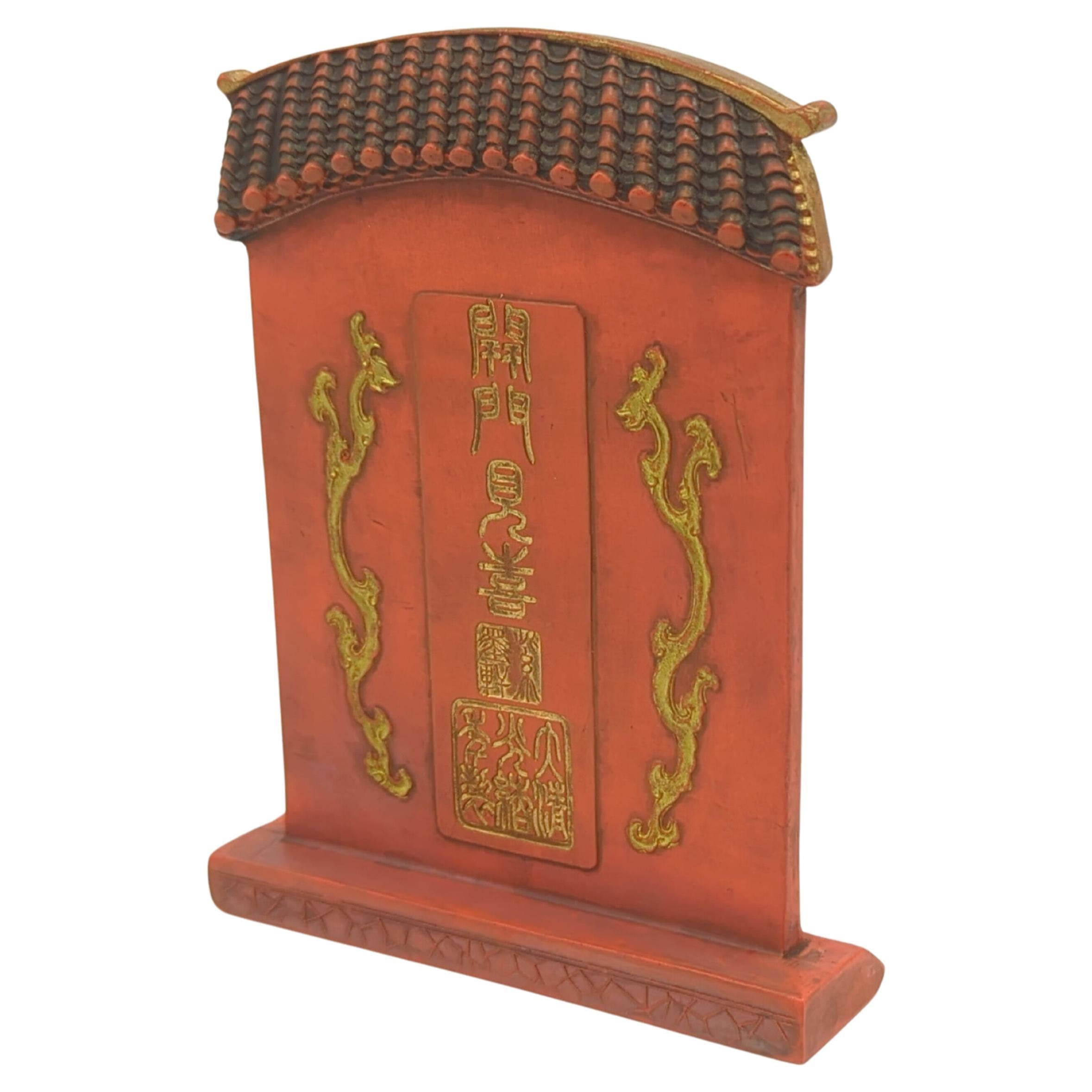 Seltene antike chinesische Qing Guangxu Imperial Style Red Ink Stick mit Box 19c (Geschnitzt) im Angebot