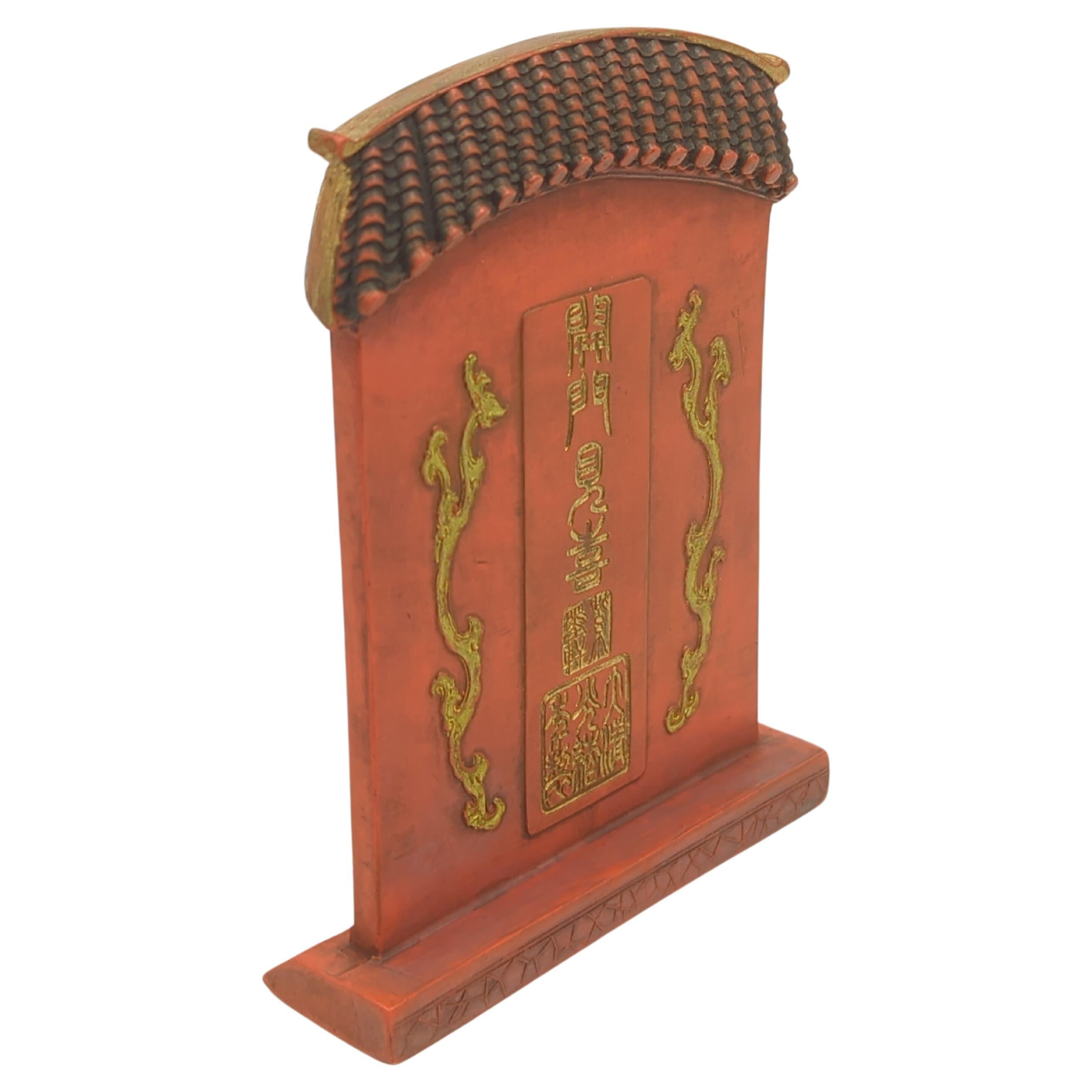 Seltene antike chinesische Qing Guangxu Imperial Style Red Ink Stick mit Box 19c im Zustand „Gut“ im Angebot in Richmond, CA
