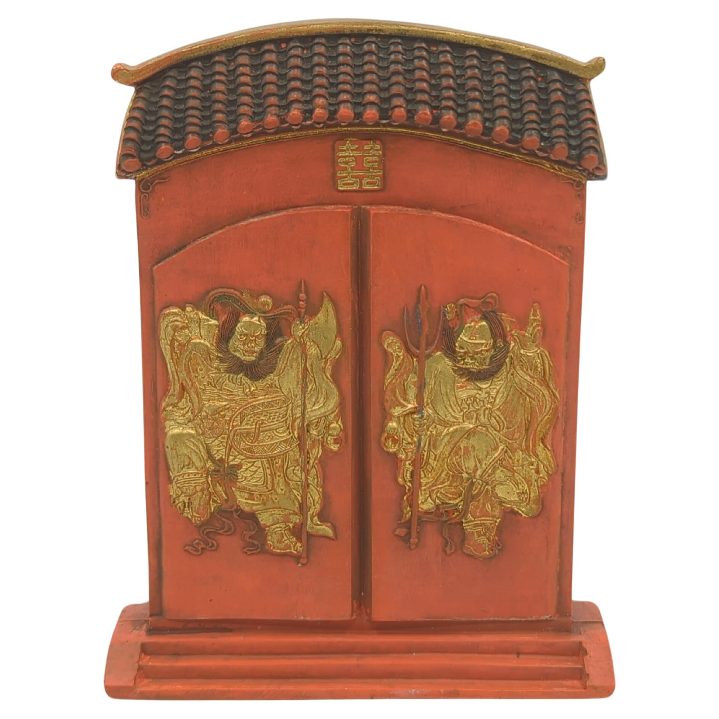 Seltene antike chinesische Qing Guangxu Imperial Style Red Ink Stick mit Box 19c im Angebot