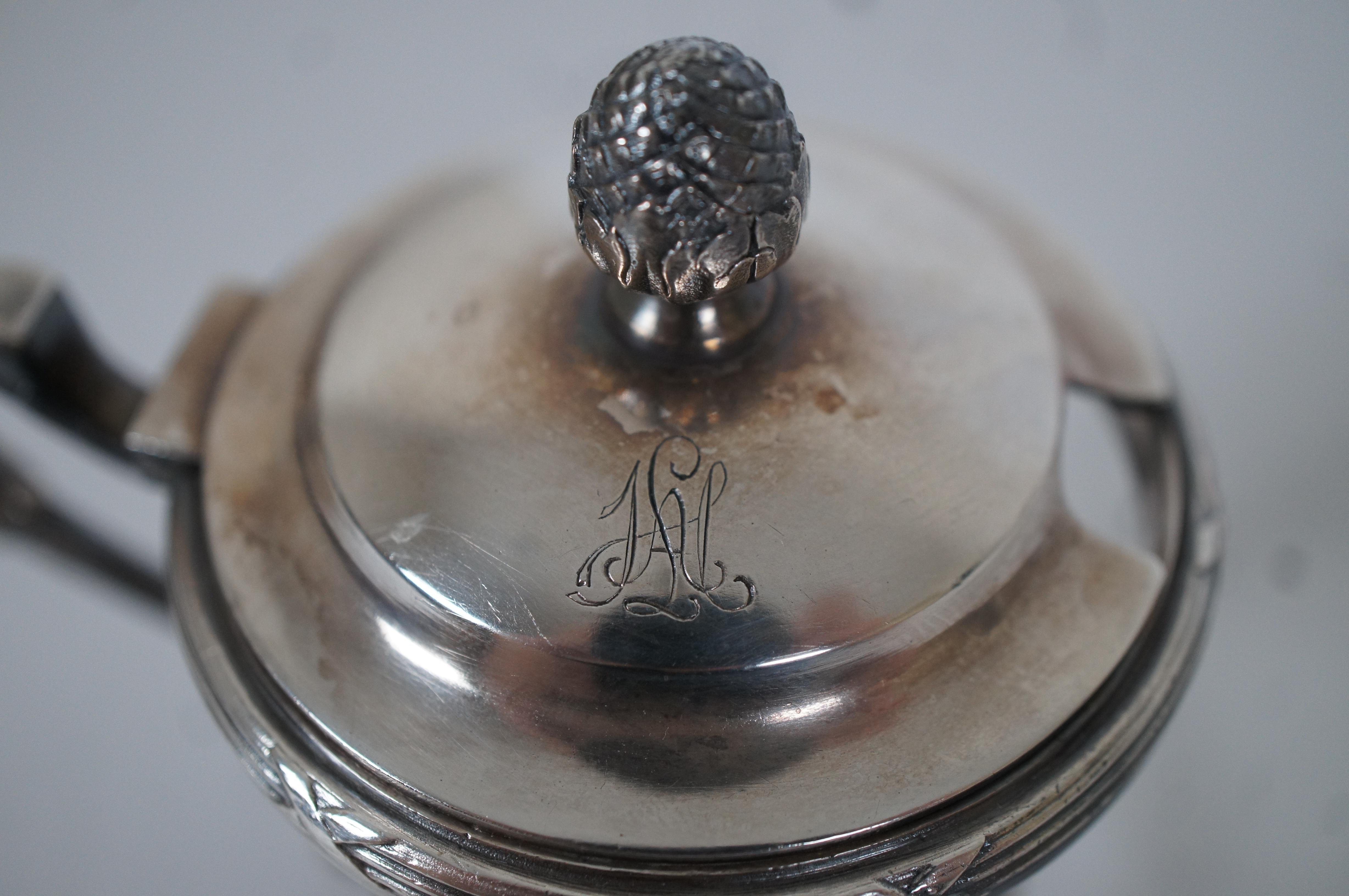 Rare Antique Christofle Cranberry Glass & Sterling Silver Jam Mustard Pot 126g 6