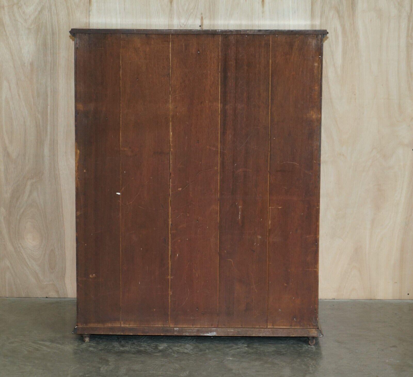 Brass Rare Antique circa 1860-1880 Military Campaign Gentleman's Wardrobe with Drawers