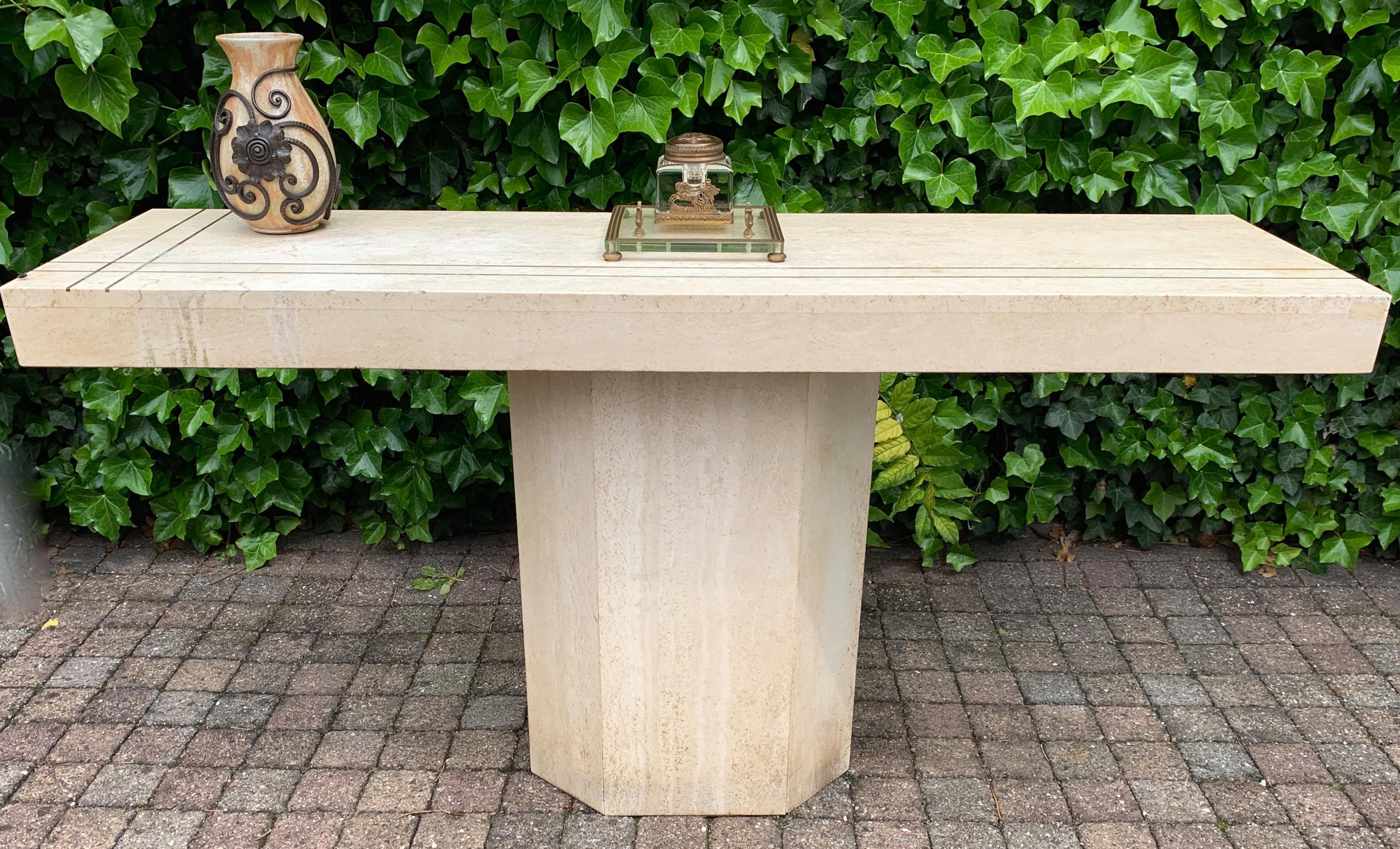 Rare Antique Classical Roman Bronze & Glass Inkstand with Crystal Glass Inkwell For Sale 9