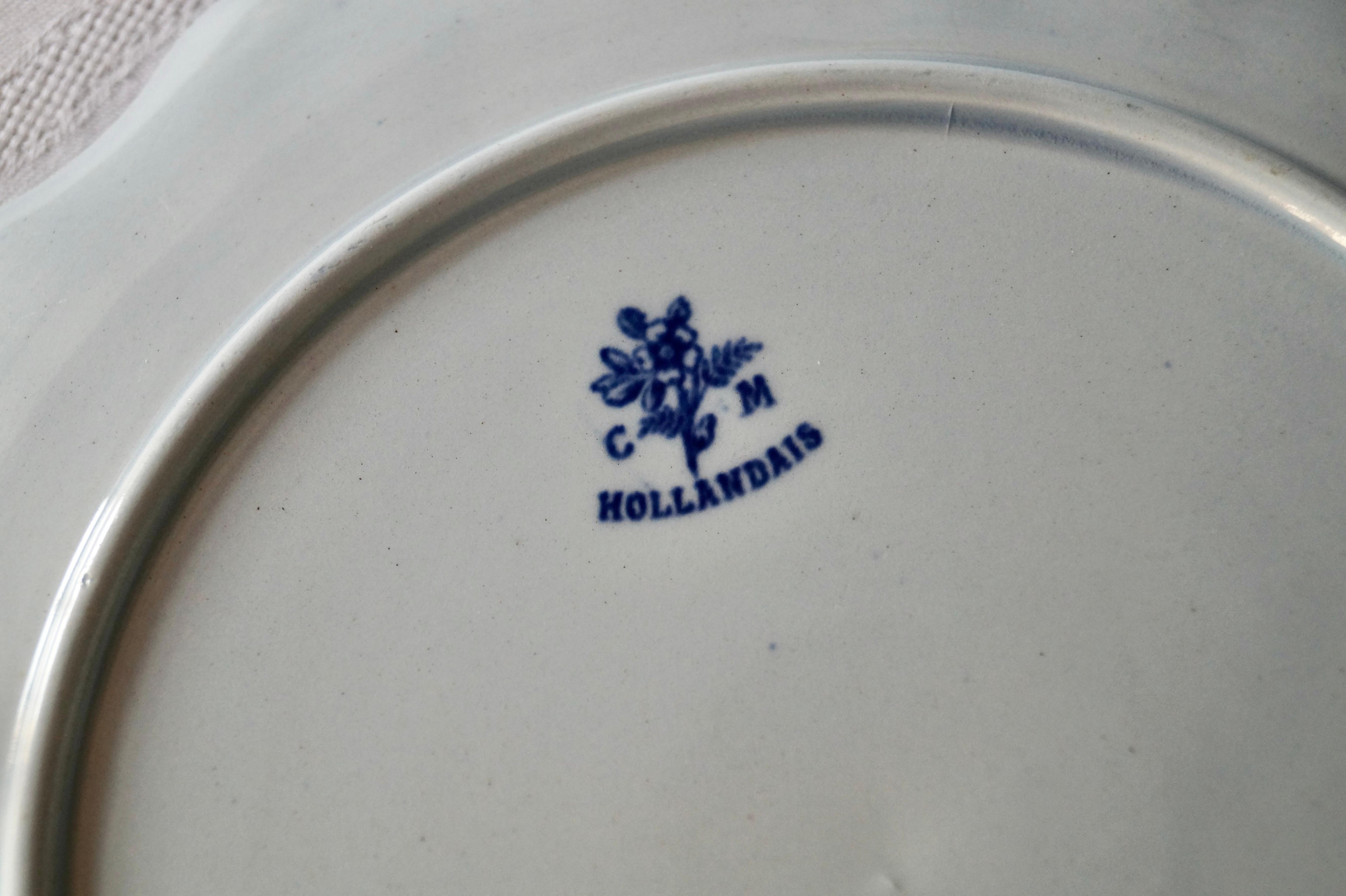 Porcelain Rare Antique Creil & Montereau De Terre de Fer tableware 