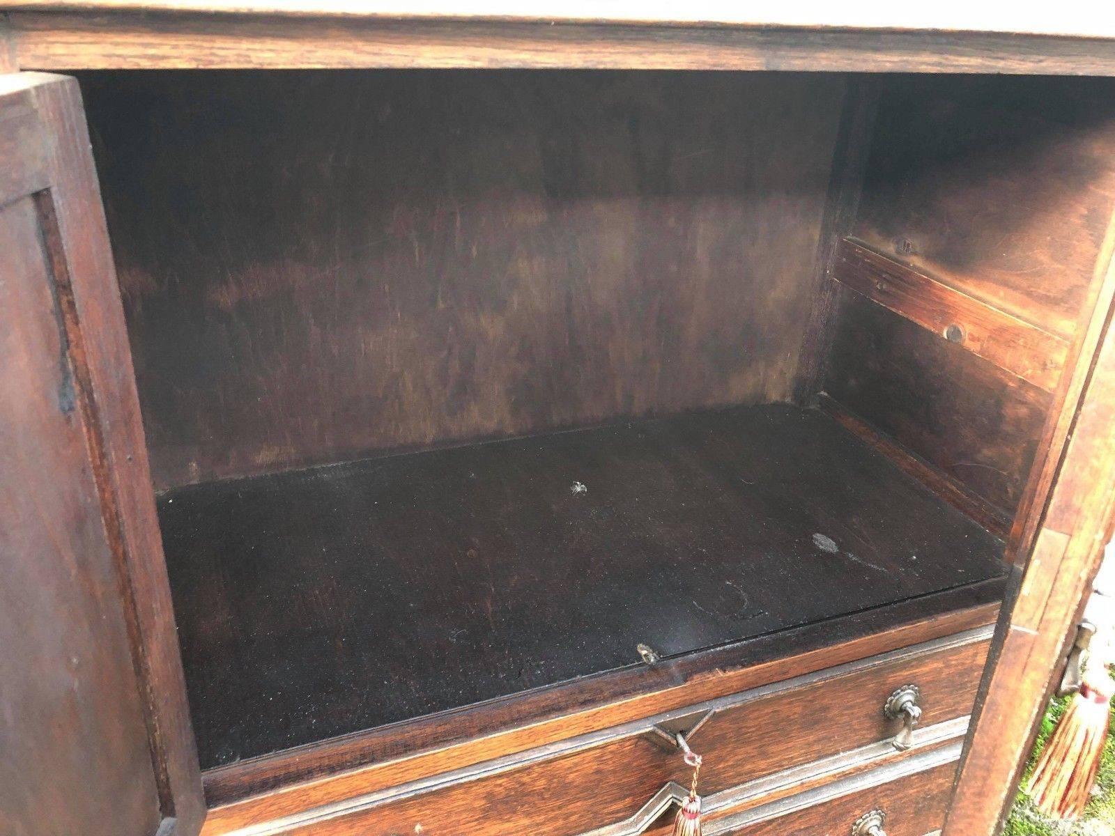 19th Century Rare Antique Cupboard with Drawers For Sale