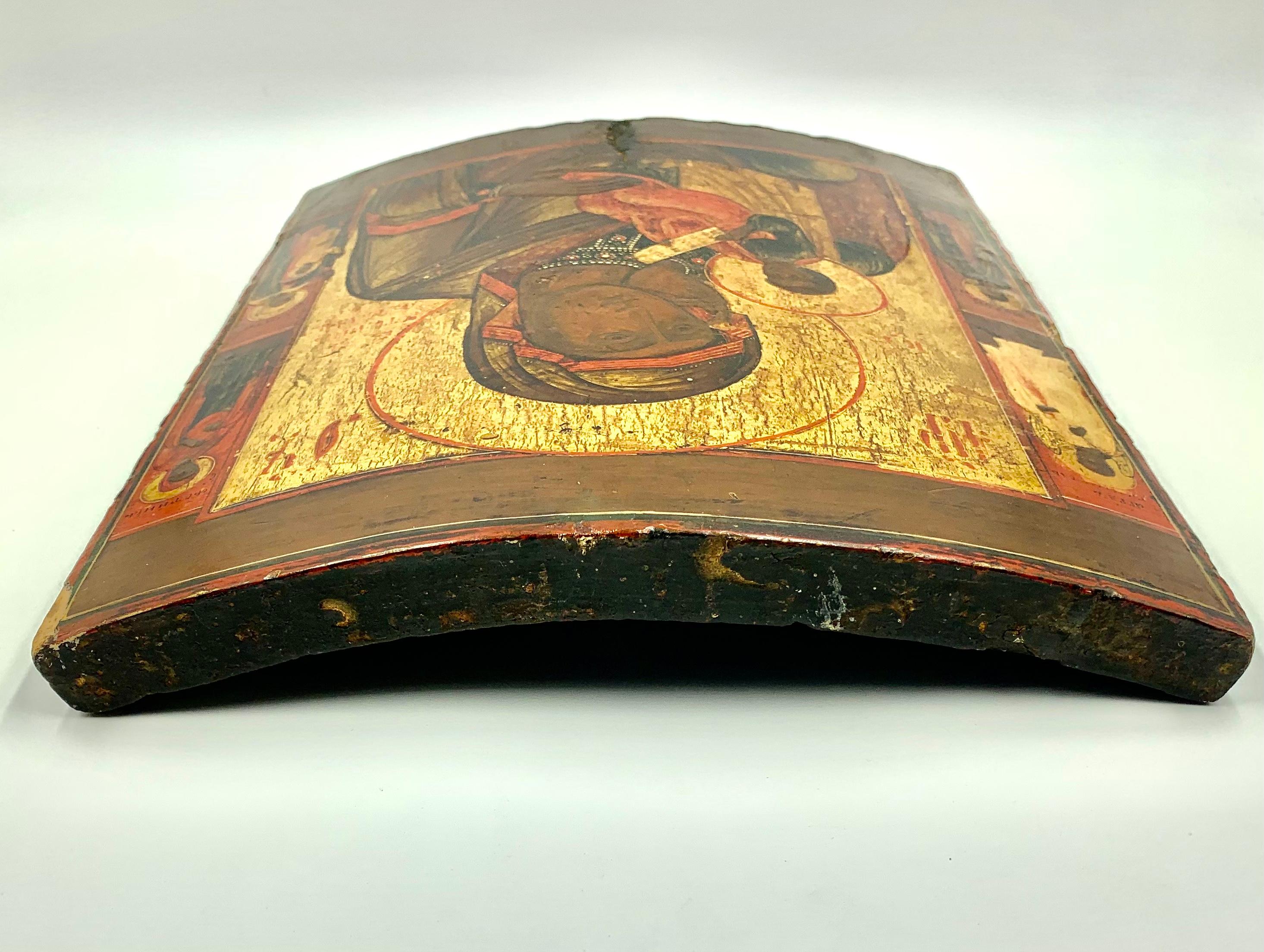Rare Antique Early 19th Century Russian Icon of the Black Madonna 2
