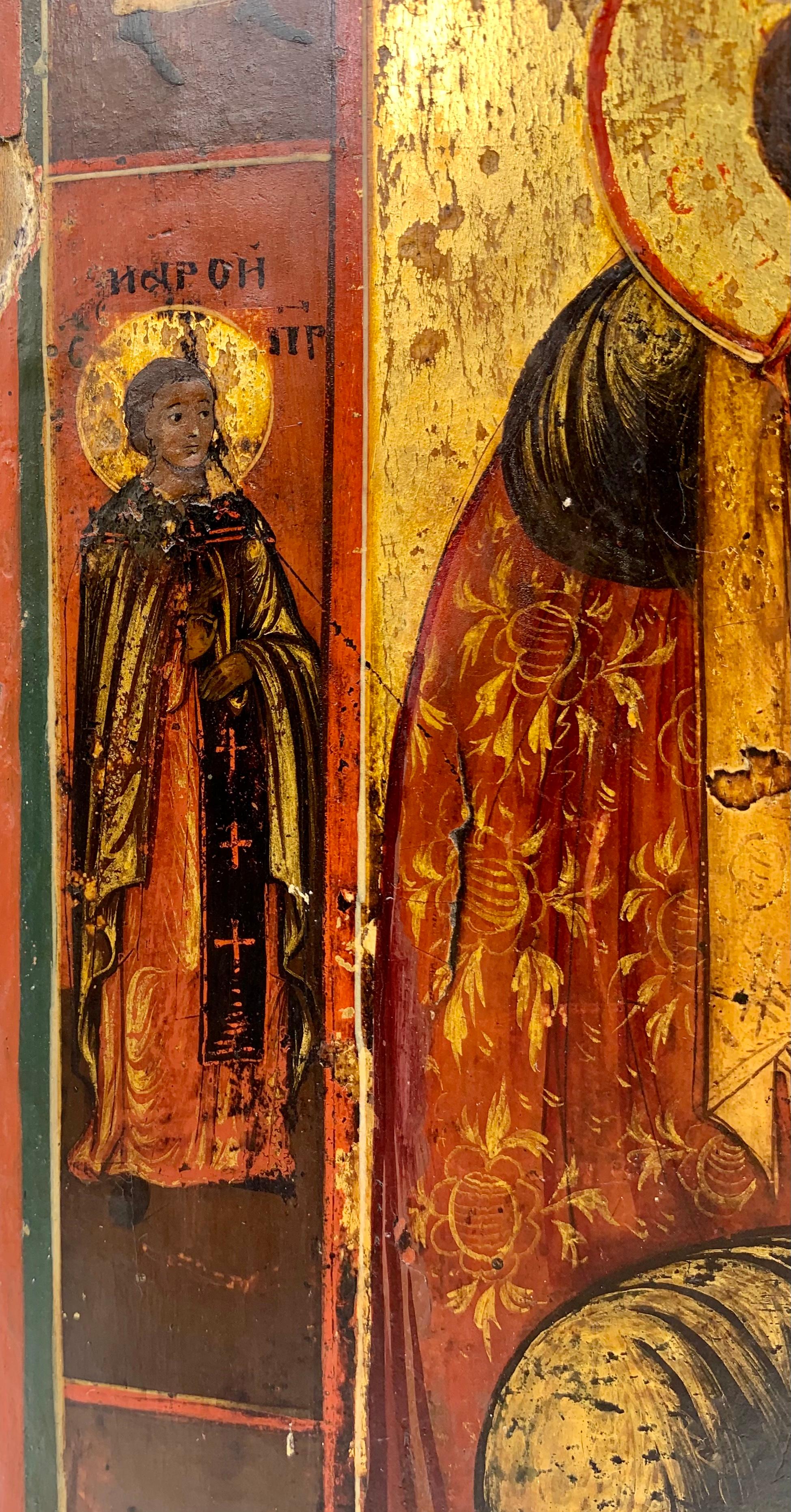 Rare Antique Early 19th Century Russian Icon of the Black Madonna 1
