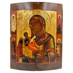 Rare Antique Early 19th Century Russian Icon of the Black Madonna