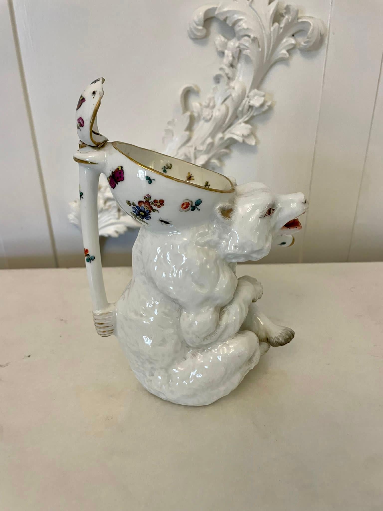18th Century and Earlier Rare Antique Early Period Meissen Porcelain Jug For Sale