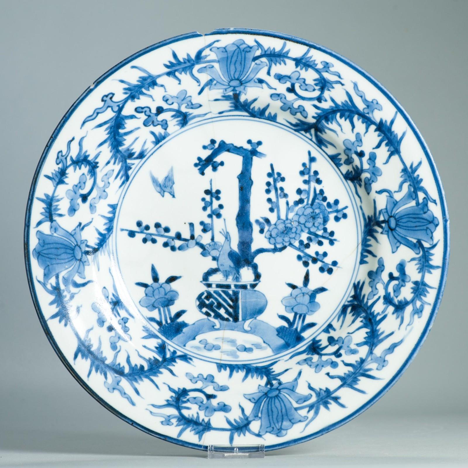 Rare plat Arita ancien de la période Edo vers 1680 -1700 en porcelaine japonaise en vente 7