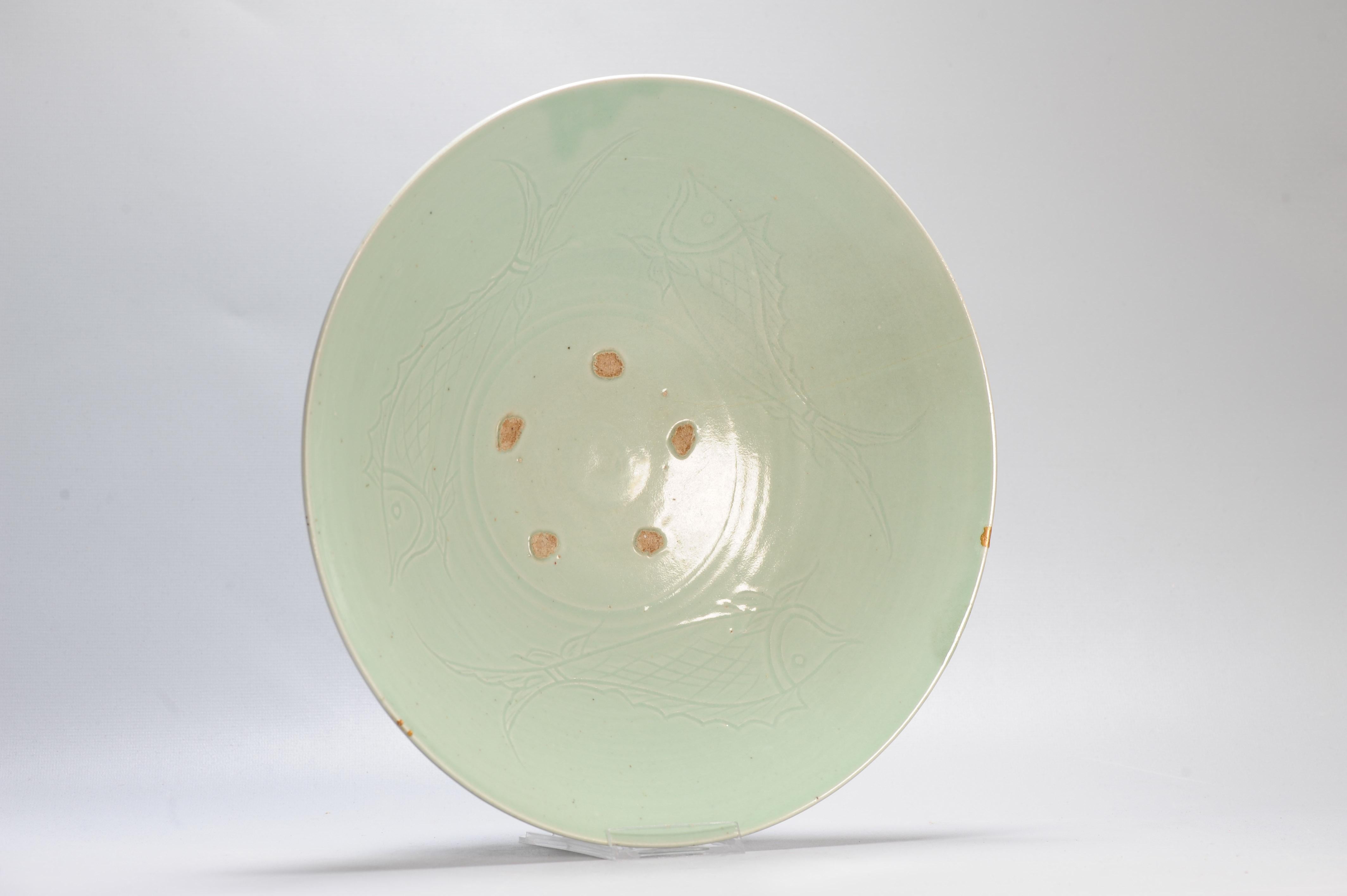 Rare Antique Edo period Japan Japanese Porcelain Celadon Plate Arita Dish For Sale 8