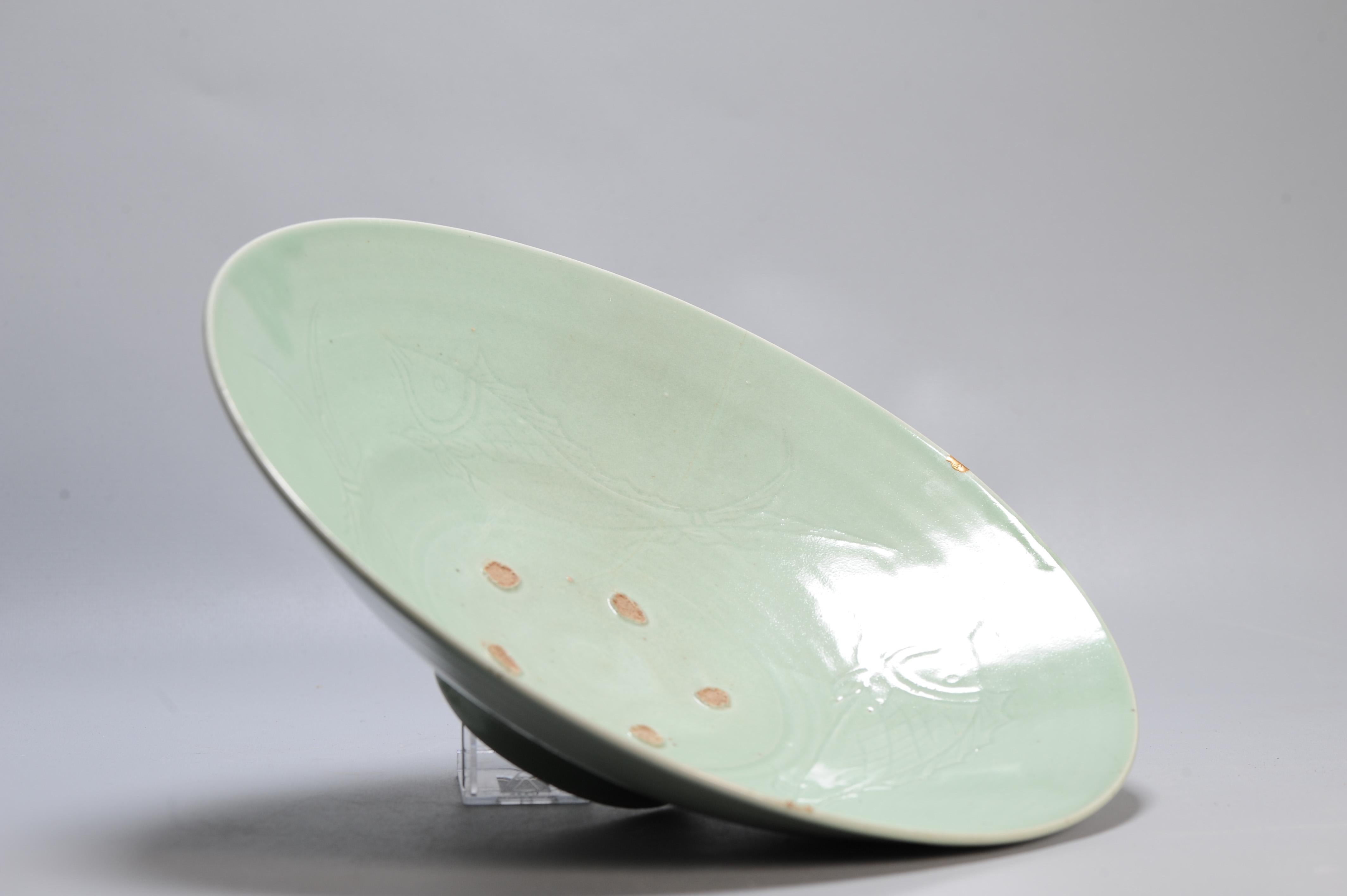 Rare Antique Edo period Japan Japanese Porcelain Celadon Plate Arita Dish For Sale 9