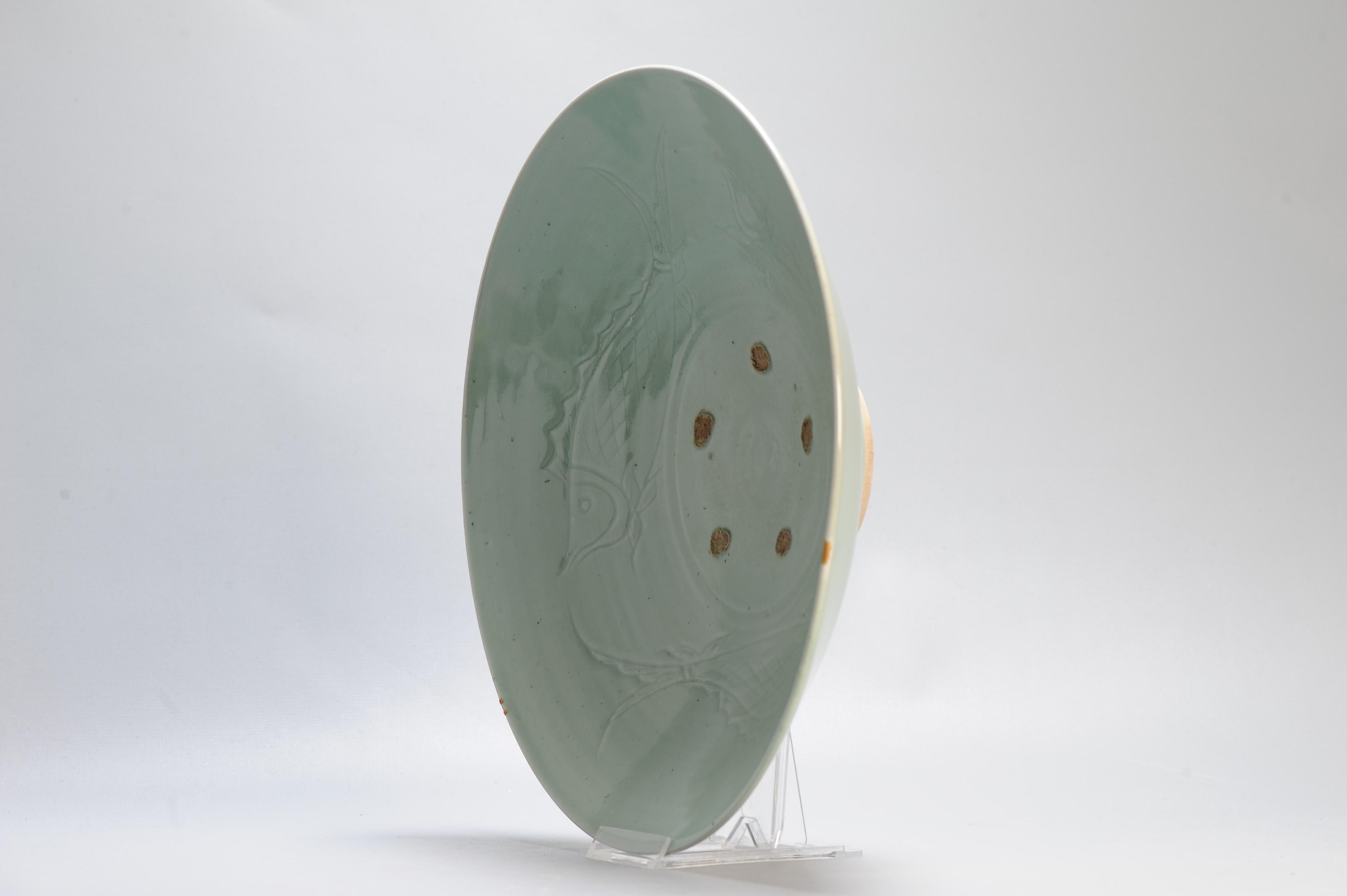 Rare Antique Edo period Japan Japanese Porcelain Celadon Plate Arita Dish For Sale 10