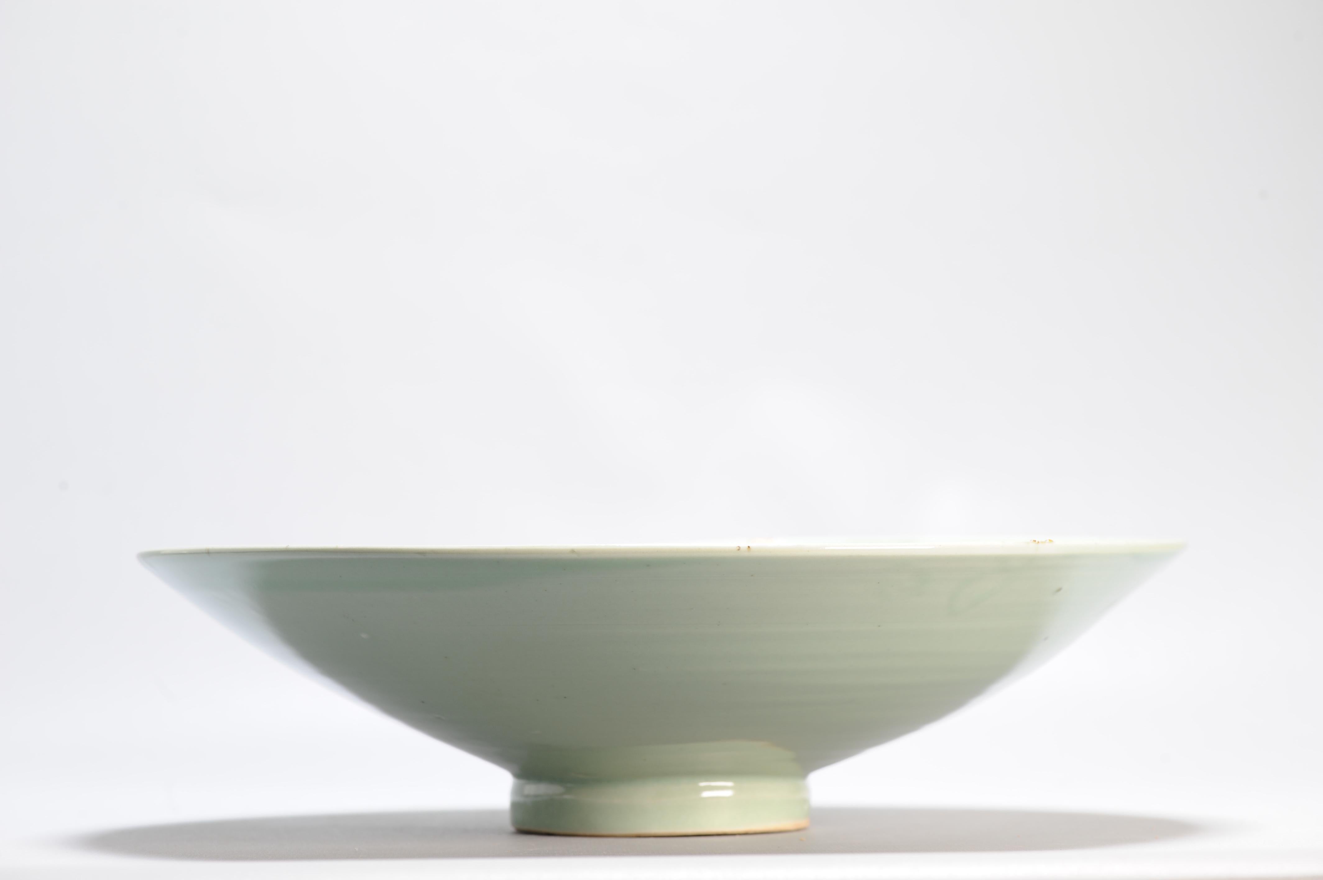 18th Century and Earlier Rare Antique Edo period Japan Japanese Porcelain Celadon Plate Arita Dish For Sale