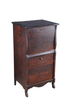 Rare Antique Edwardian Mahogany Drop Front Secretary Filing Cabinet Console 39"