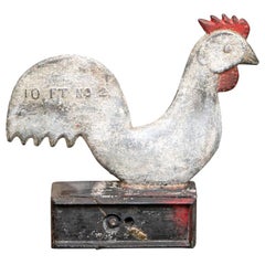 Rare Antique Elgin Cast Iron Rooster Windmill Weight
