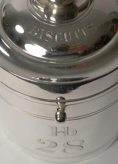 Rare et ancienne boîte à biscuits anglaise - Poids de 28 livres vers 1870