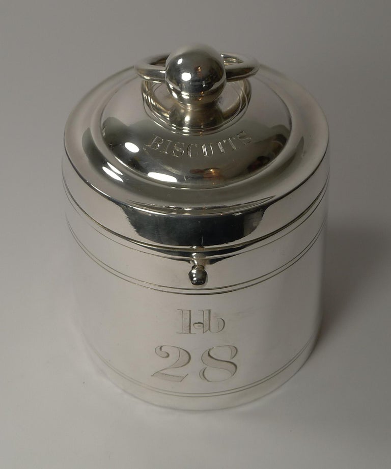 Rare Antique English Biscuit Box 28 lb Weight c.1870 For Sale at 1stDibs