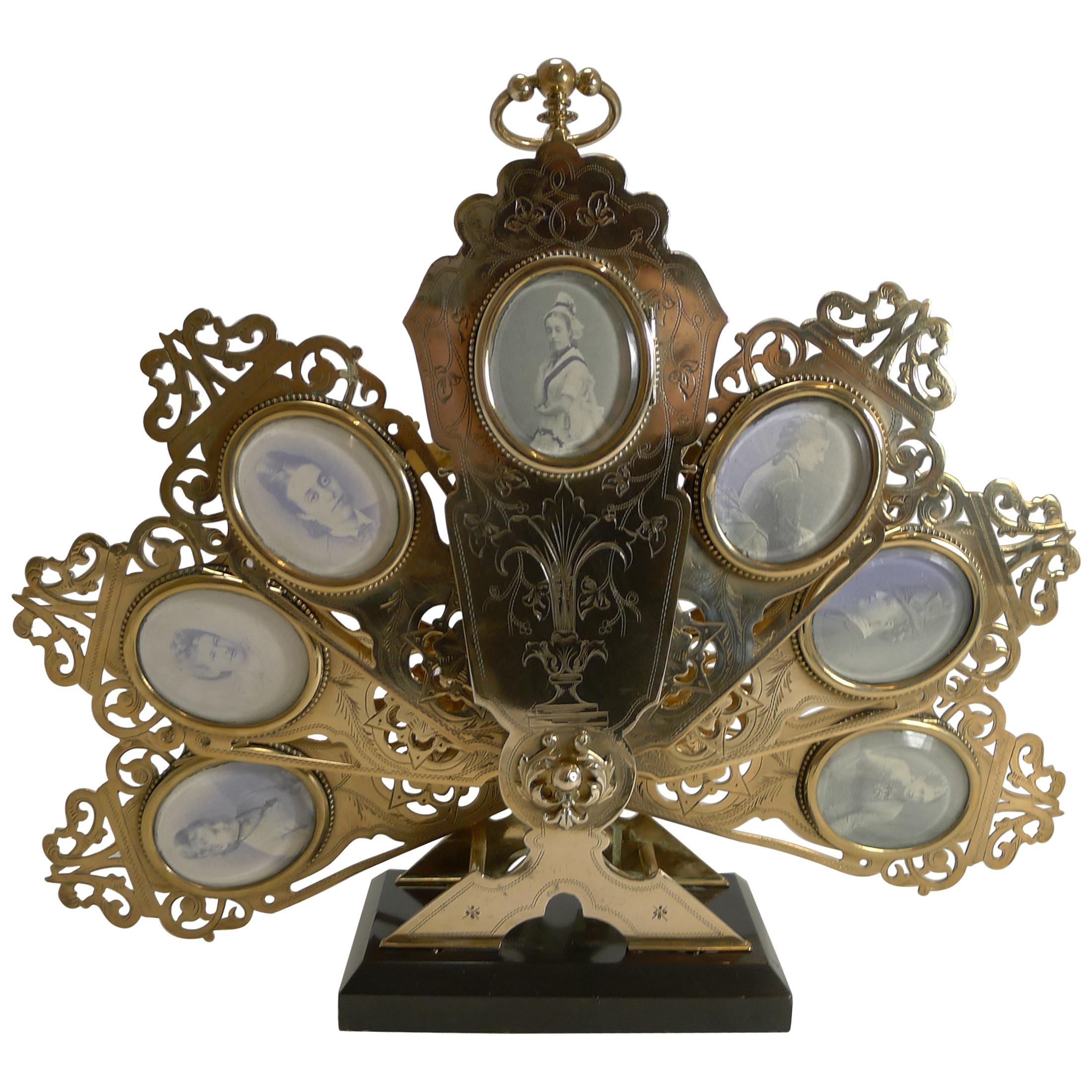Pretty Antique English Cast Brass Photograph Frame, circa 1880 at 1stDibs