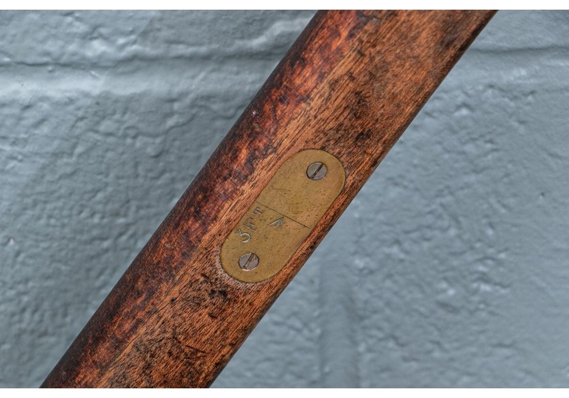 19th Century Rare Antique English Long Brass and Wood Billiard/Snooker Table Level For Sale