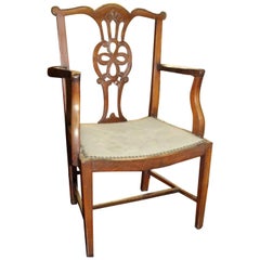 Rare Used English Mahogany Chippendale Style Child's Chair