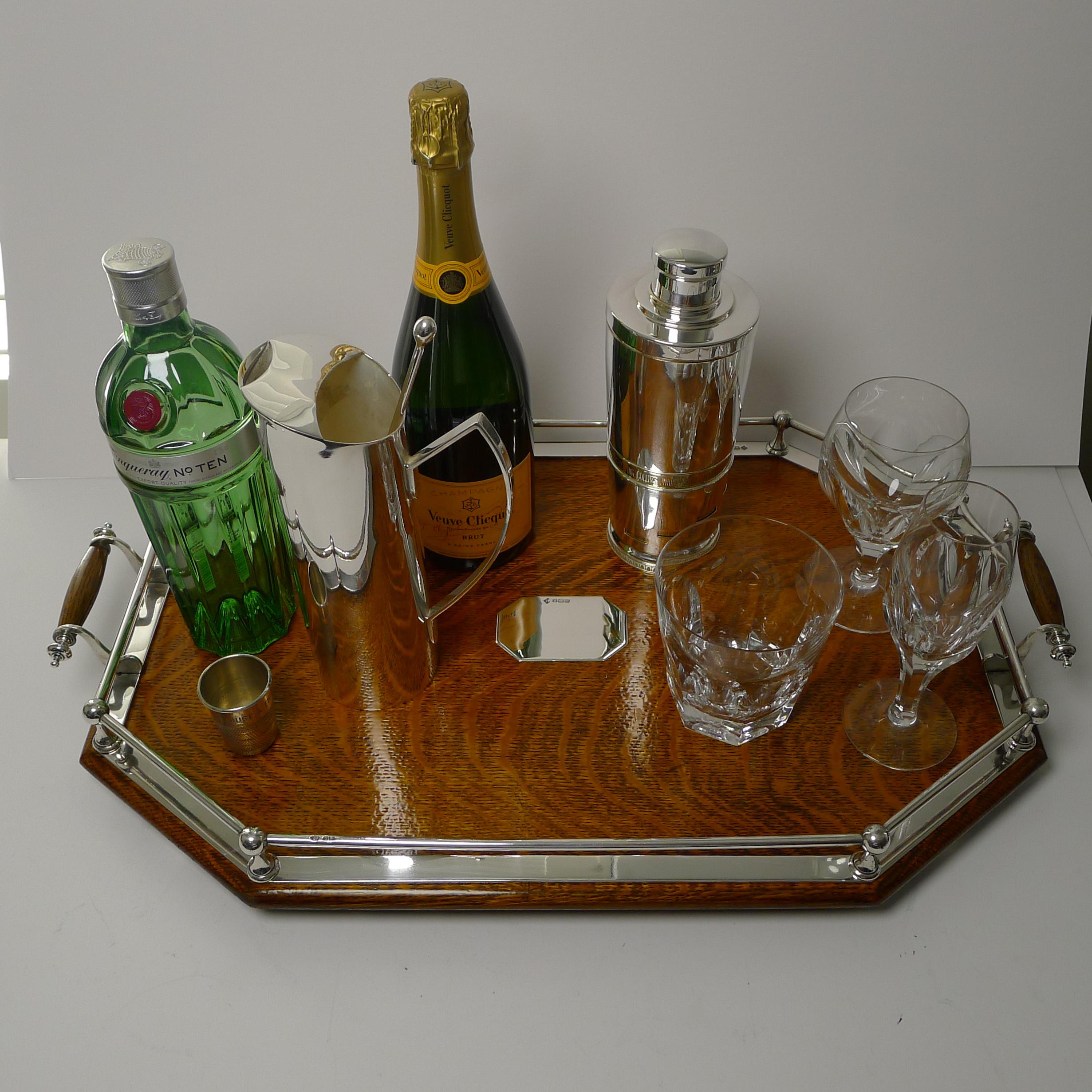 A rare opportunity to acquire an Edwardian Oak tray with solid silver fittings, rather than silver plate usually found.

Everything you see in 
