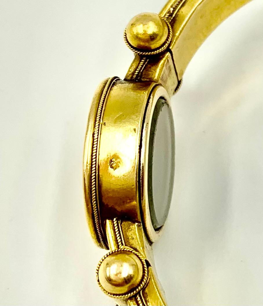 Rare Antique Etruscan Revival 18K Gold Love Locket Bracelet, Vatican Workshops 10