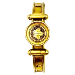 Rare Antique Etruscan Revival 18K Gold Love Locket Bracelet, Vatican Workshops