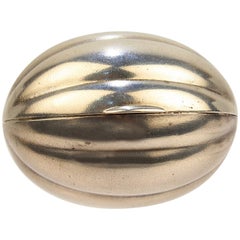 Rare Antique Figural Gorham Sterling Silver Melon Form Nutmeg Grater