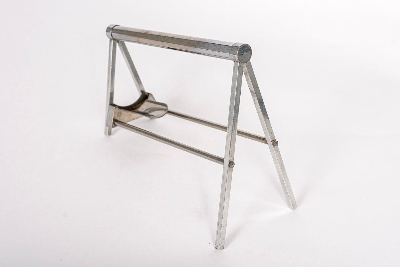 20th Century Rare Antique French Art Deco Wine Bottle Holder by Jacque Adnet, 1940s For Sale