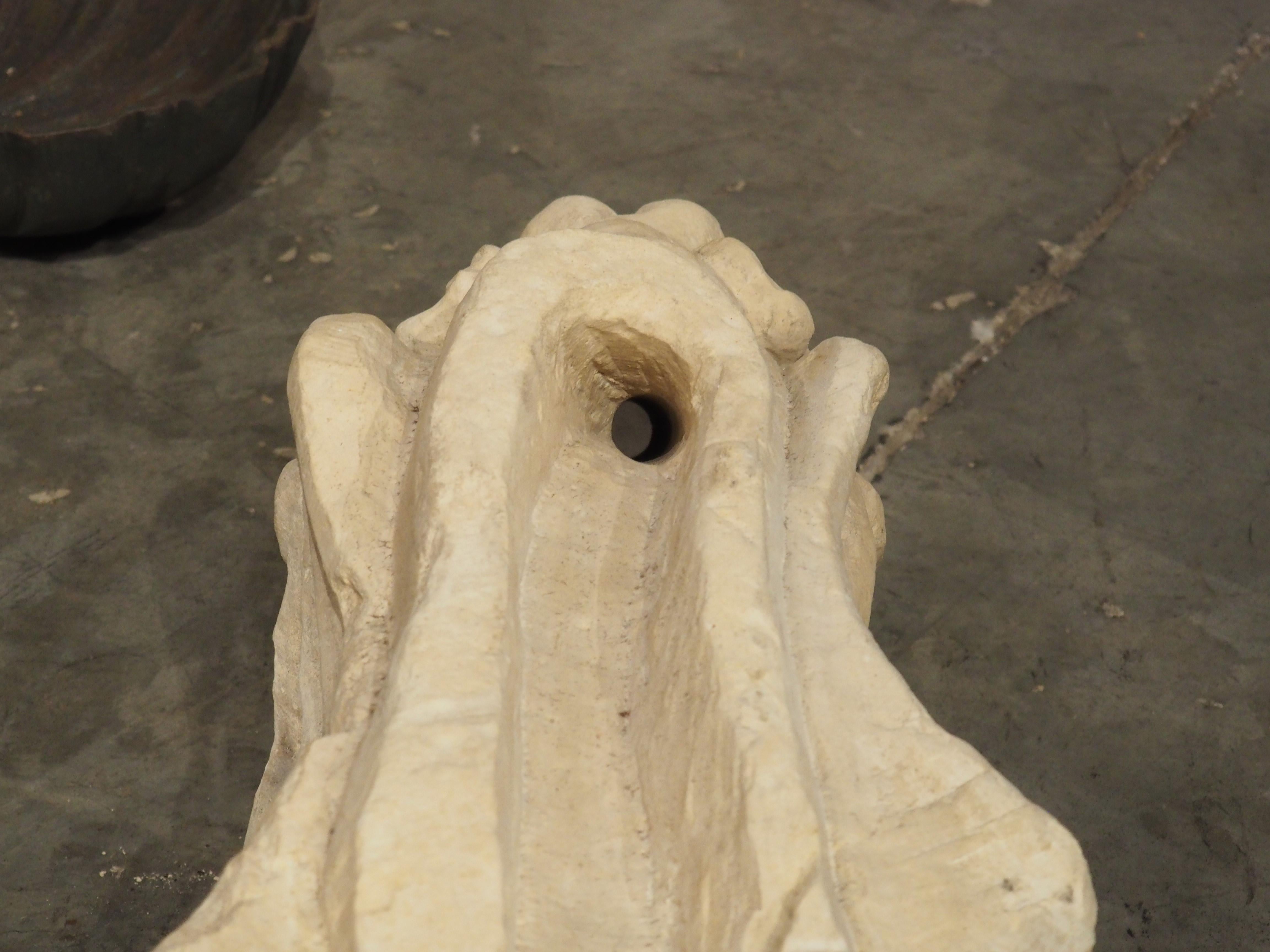 Rare Antique French Carved Limestone Gargoyle Scupper, Pre-1700 8