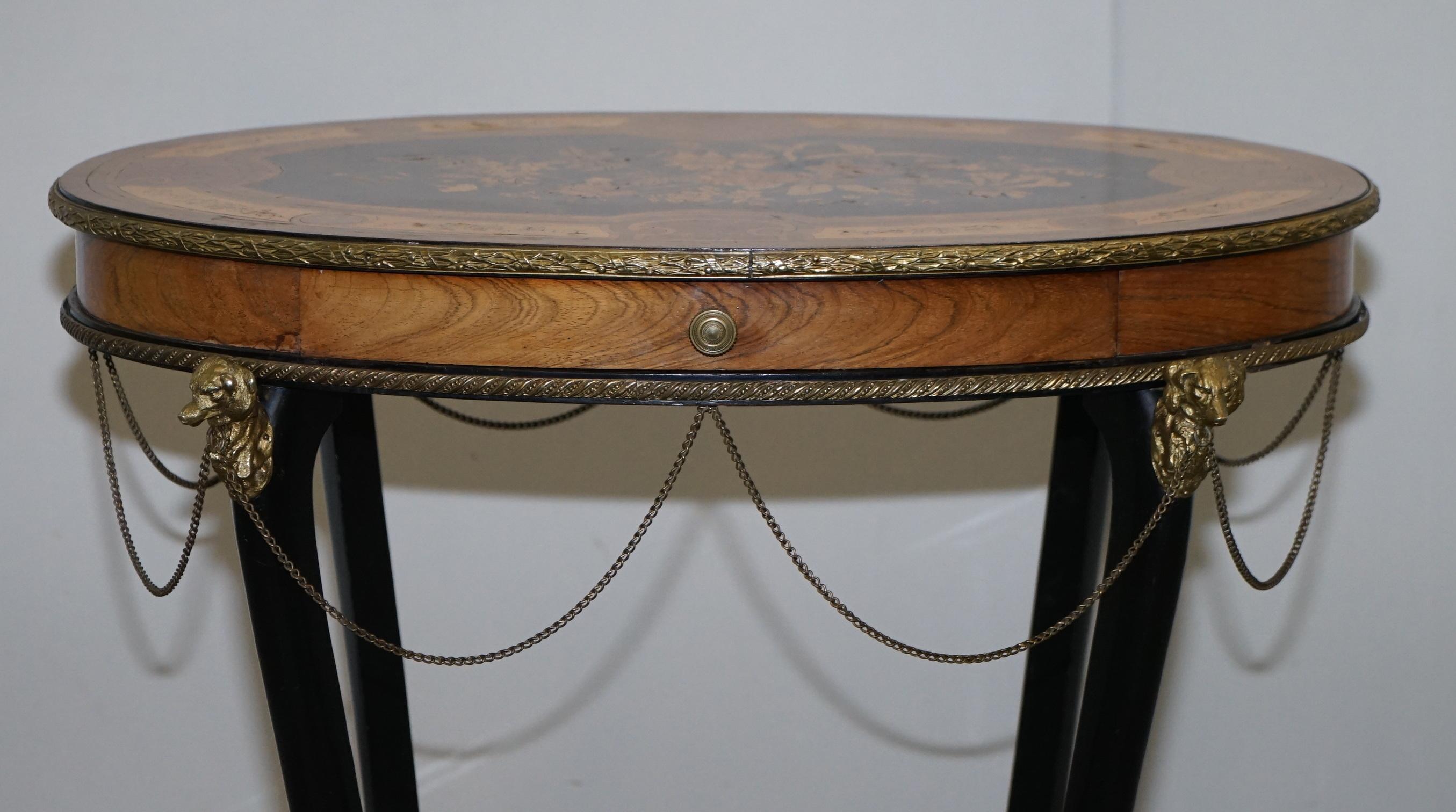 Rare table d'appoint française ancienne en bronze doré Auguste Maximilien Delafontaine en vente 3