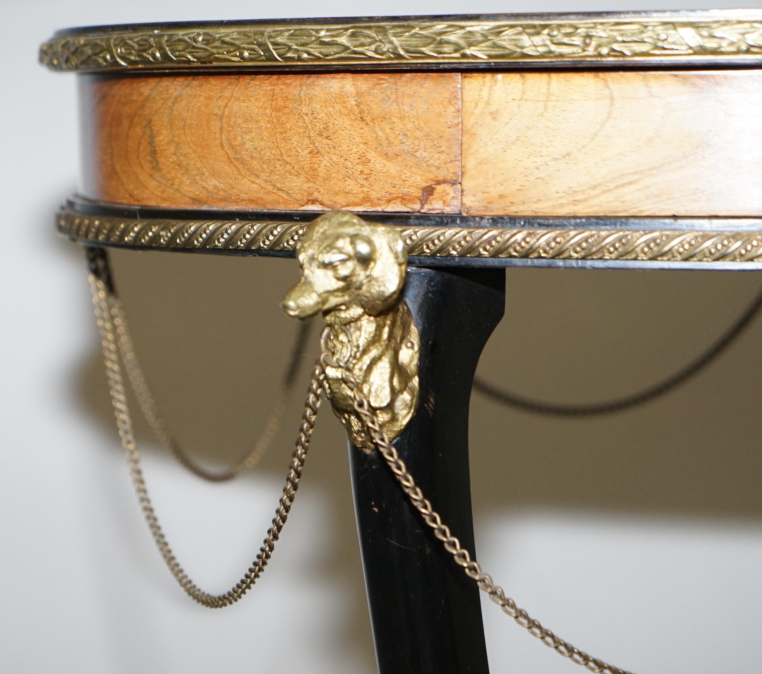 Rare Antique French Gilt Bronze Occasional Table Auguste Maximilien Delafontaine For Sale 5