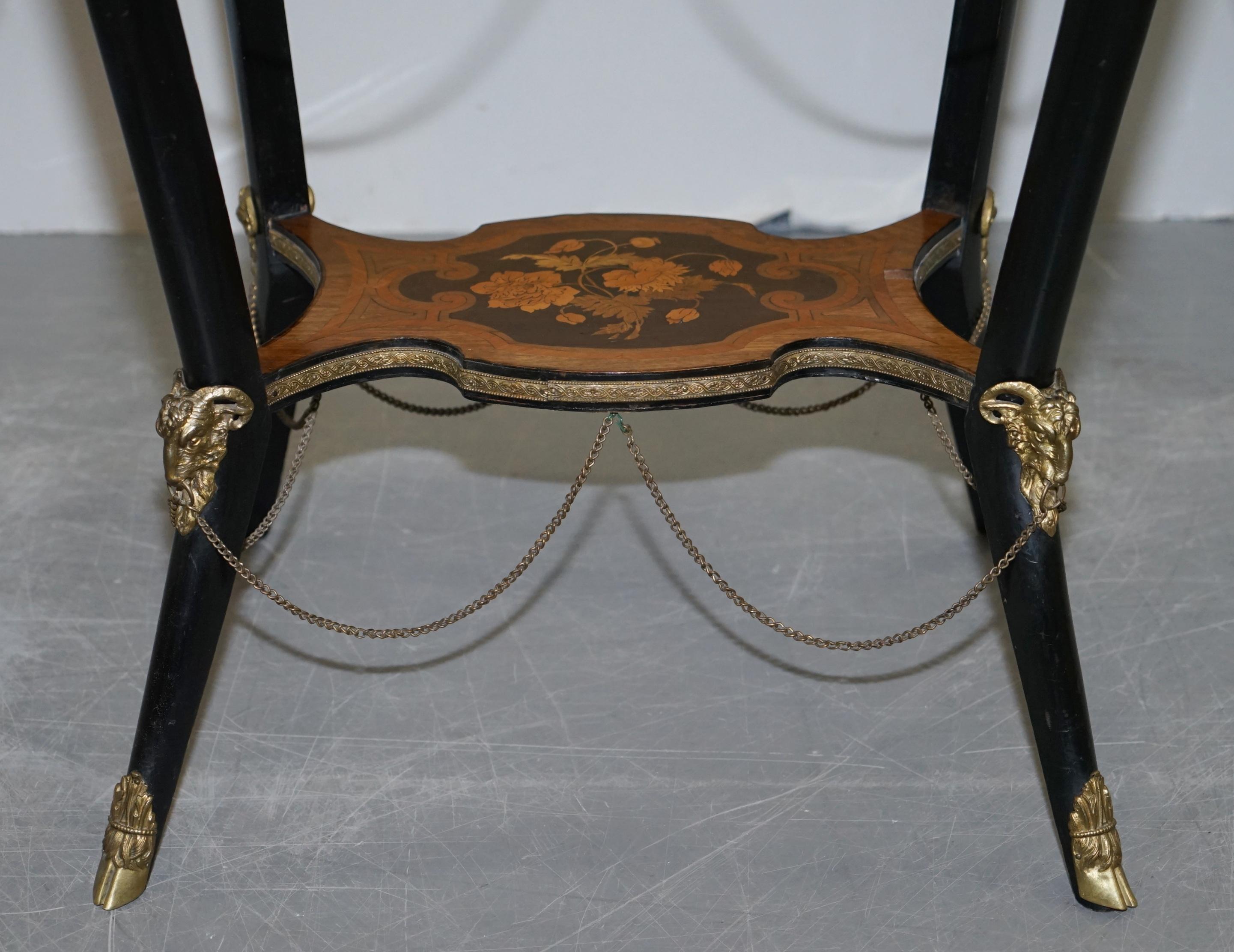 Rare table d'appoint française ancienne en bronze doré Auguste Maximilien Delafontaine en vente 5