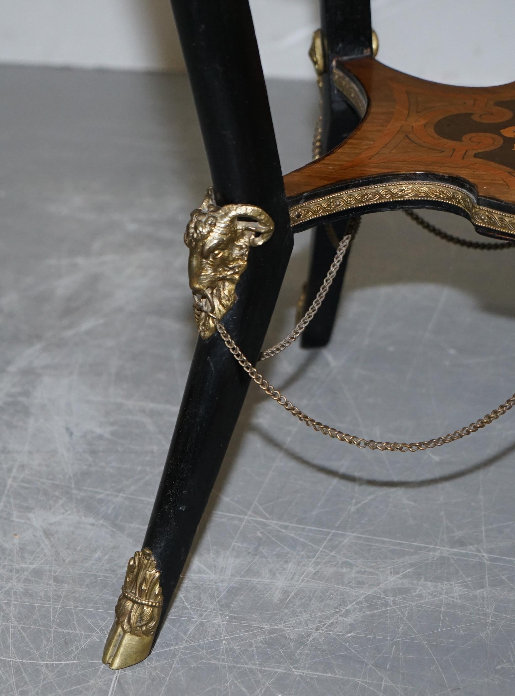 Rare table d'appoint française ancienne en bronze doré Auguste Maximilien Delafontaine en vente 6